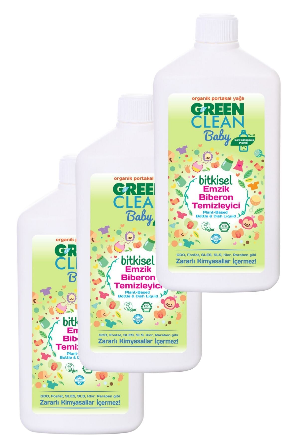 Green Clean Organik Portakal Yağlı Baby Biberon Emzik Temizleyici 500 ml - 3'lü set fotoğrafı 2 (önizleme)