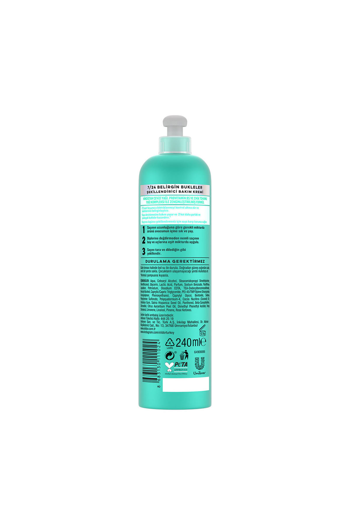 7/24 Şekillendirici Saç Bakım Kremi Belirgin Bukleler 240 ml — SET.UNİ.7213 — تصویر 9 از 9