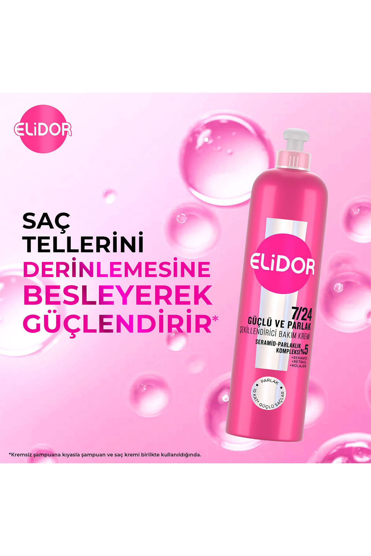 7/24 Şekillendirici Saç Bakım Kremi Güçlü ve Parlak 240 ml — SET.UNİ.7215 — تصویر 4 از 9
