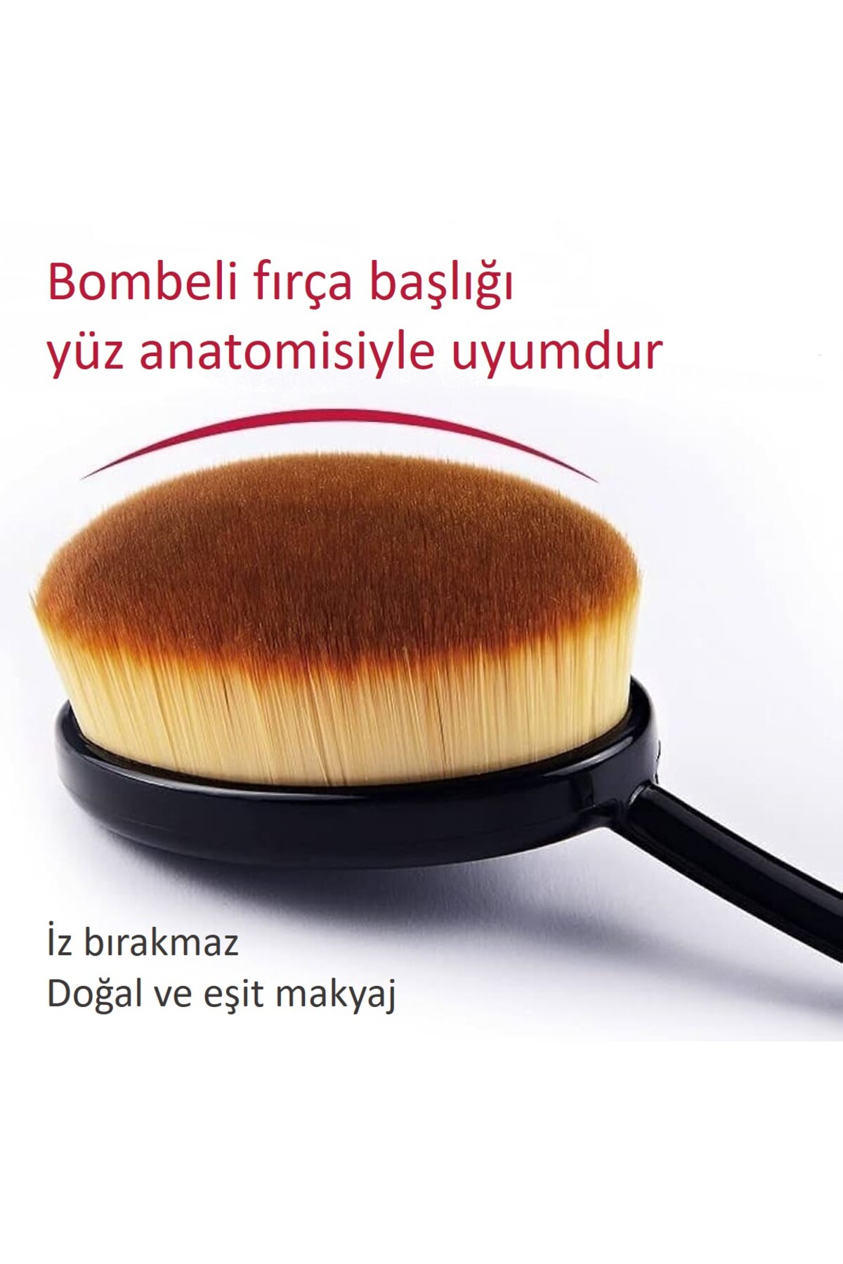 Oval Yumuşak Fondöten Fırçası 15 Cm — MIN104 — تصویر 5 از 5