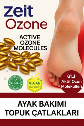 ZEİT OZON Ayak Bakımı Topuk Çatlağı İçin Yoğun Nem Ozonlu Doğal Bakım 6’lı Set