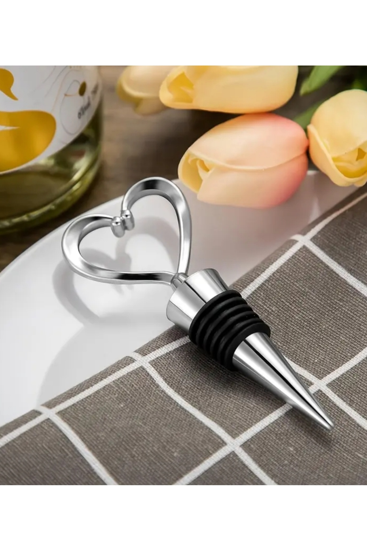 Genel Markalar Atay Garage 2 Adet Fiyatıdır Kalp Şeklinde Şarap ve Şampanya Tıpası Mutfak ve Yemek Dekoru