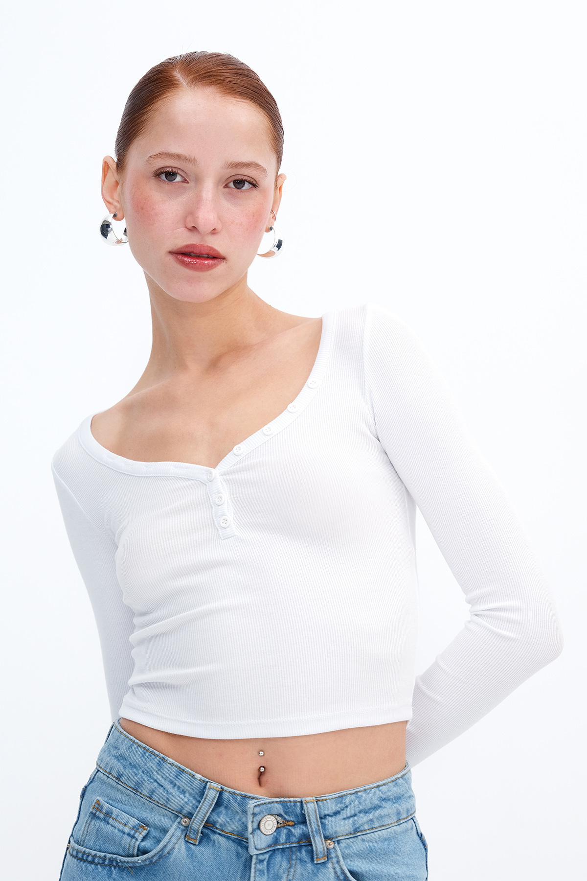 Addax Yakası Düğmeli Modal Bluz B13866 -İ8 - Fiyatı, Yorumları