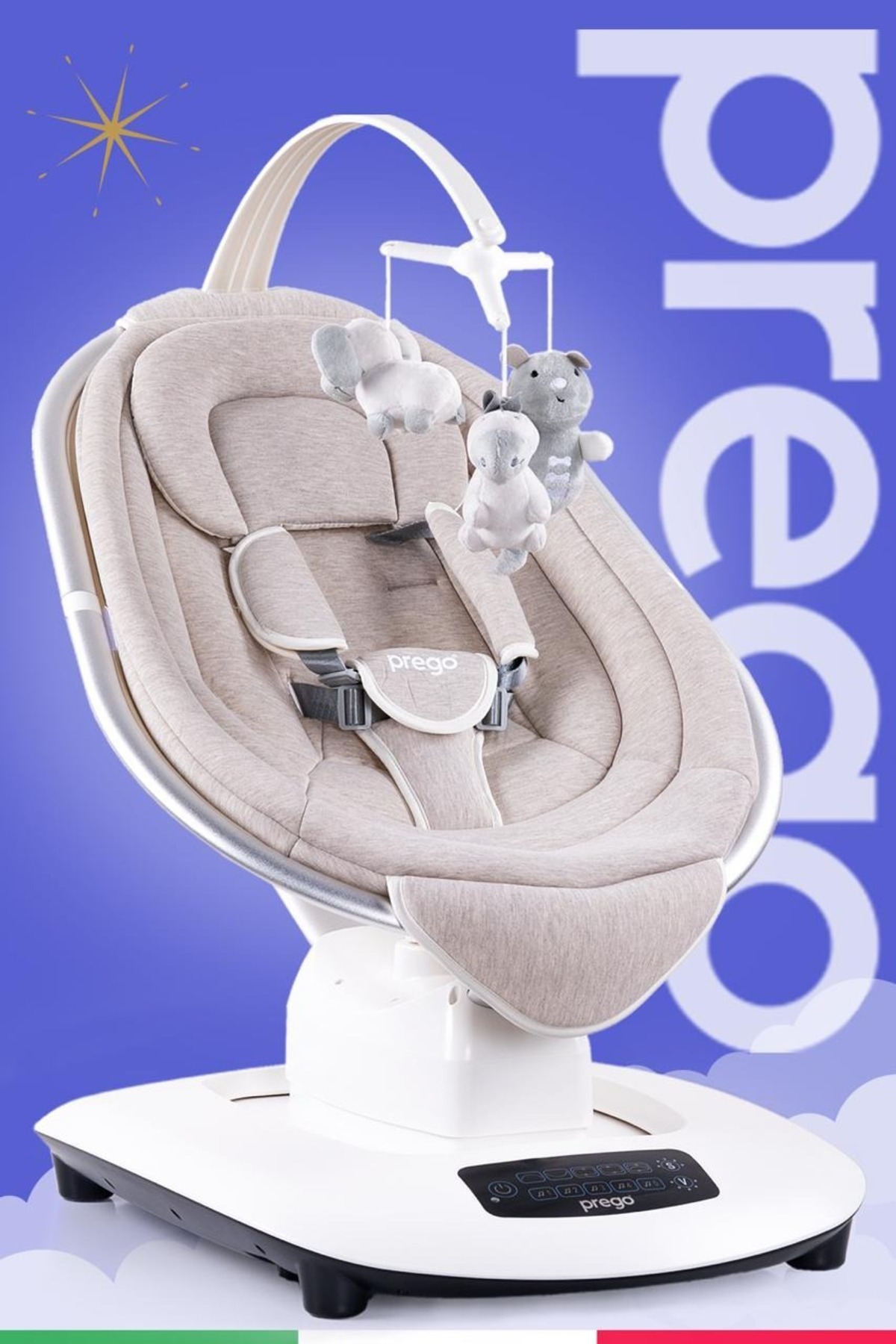 Prego Montes Uzaktan Kumandalı, Müzikli ve Otomatik Sallanan Elektrikli Ana Kucağı & Ev Tipi Beşik fotoğrafı 7 (önizleme)