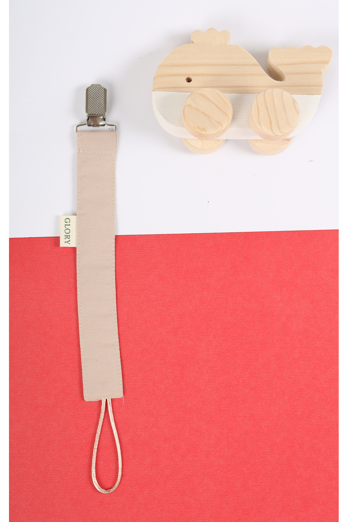 GLORY BABY Emzik Askısı - Emzik Zinciri - Emzik Tutacağı - 3'lü Set - Kahve noktalı, Gri, Kahve fotoğrafı 6 (önizleme)