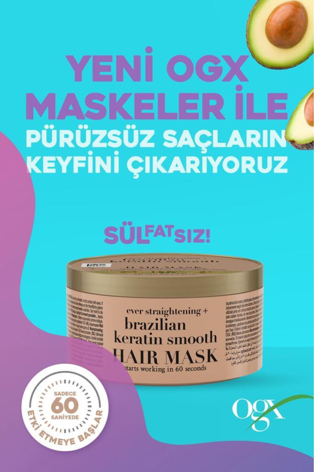 Brazilian Keratin Smooth Düzleştirici Sülfatsız Saç Maskesi 300 ml — 3574661711003 — تصویر 3 از 3