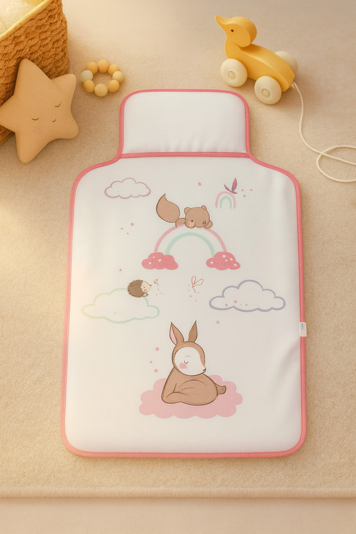 mia mia Kendinden Yastıklı Bebek Alt Açma Sevimli Desenli