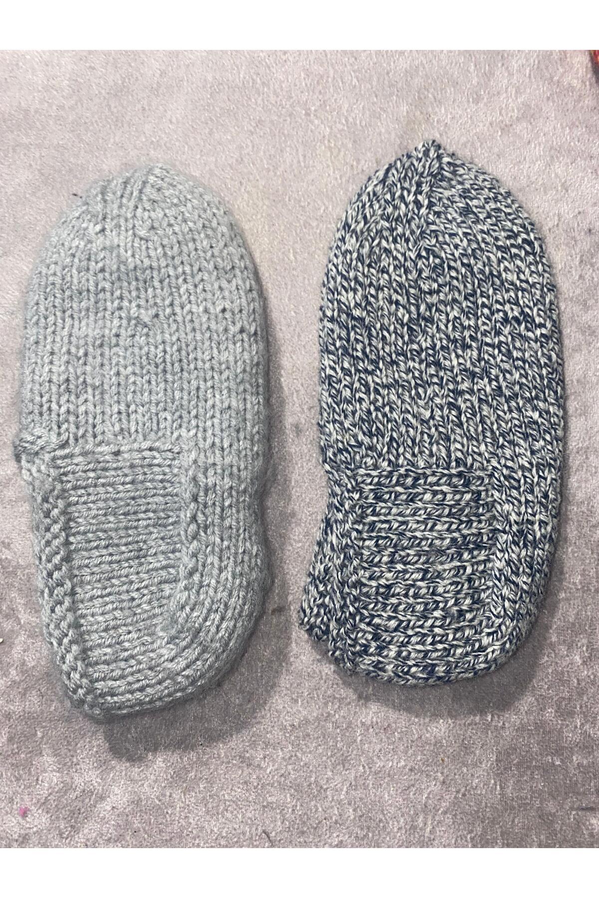 MESKSTORE El Örgü Sıcak&Yumuşak Tutan Kışlık Patik 38