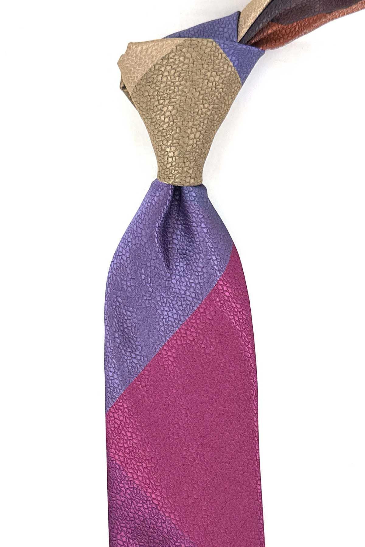  کراوات چهل تکه طرح شنی چند رنگ KK13238