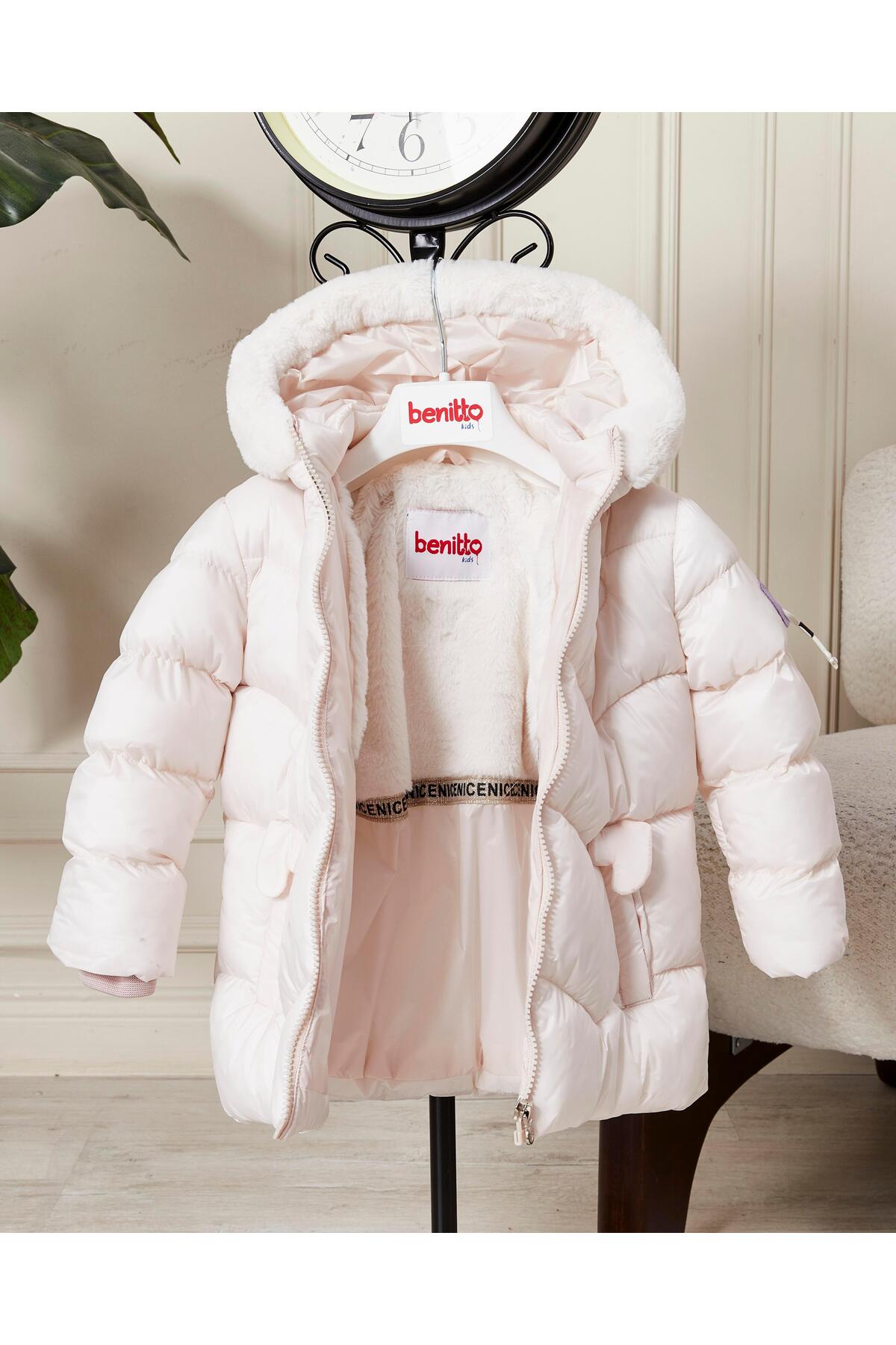 Benittokids Kız Bebek Kapüşonlu Fermuarlı Şişme Mont 51351 fotoğrafı 5 (önizleme)