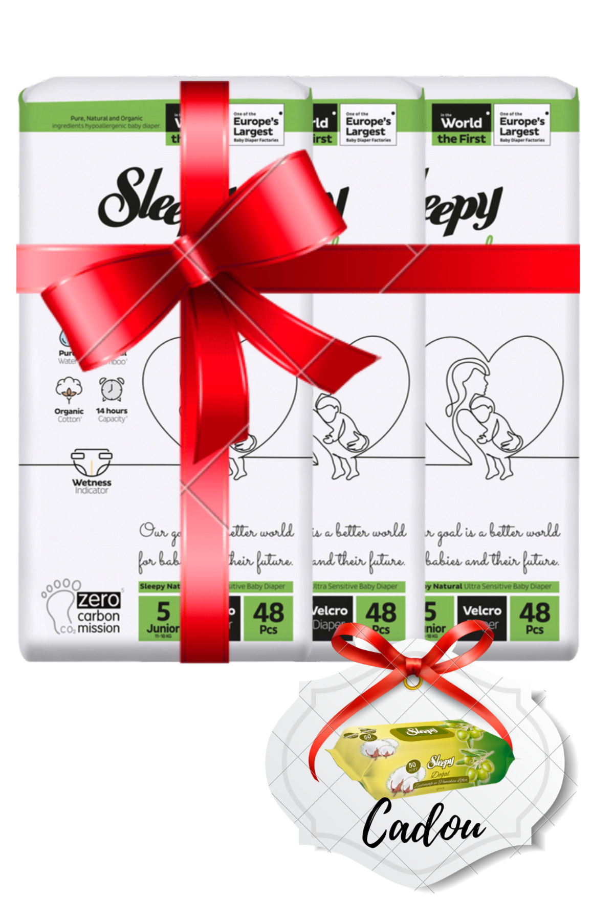 Sleepy ПРОМО ПАКЕТ - 3x Ultra Sensitive Двуспален Size 5 Junior