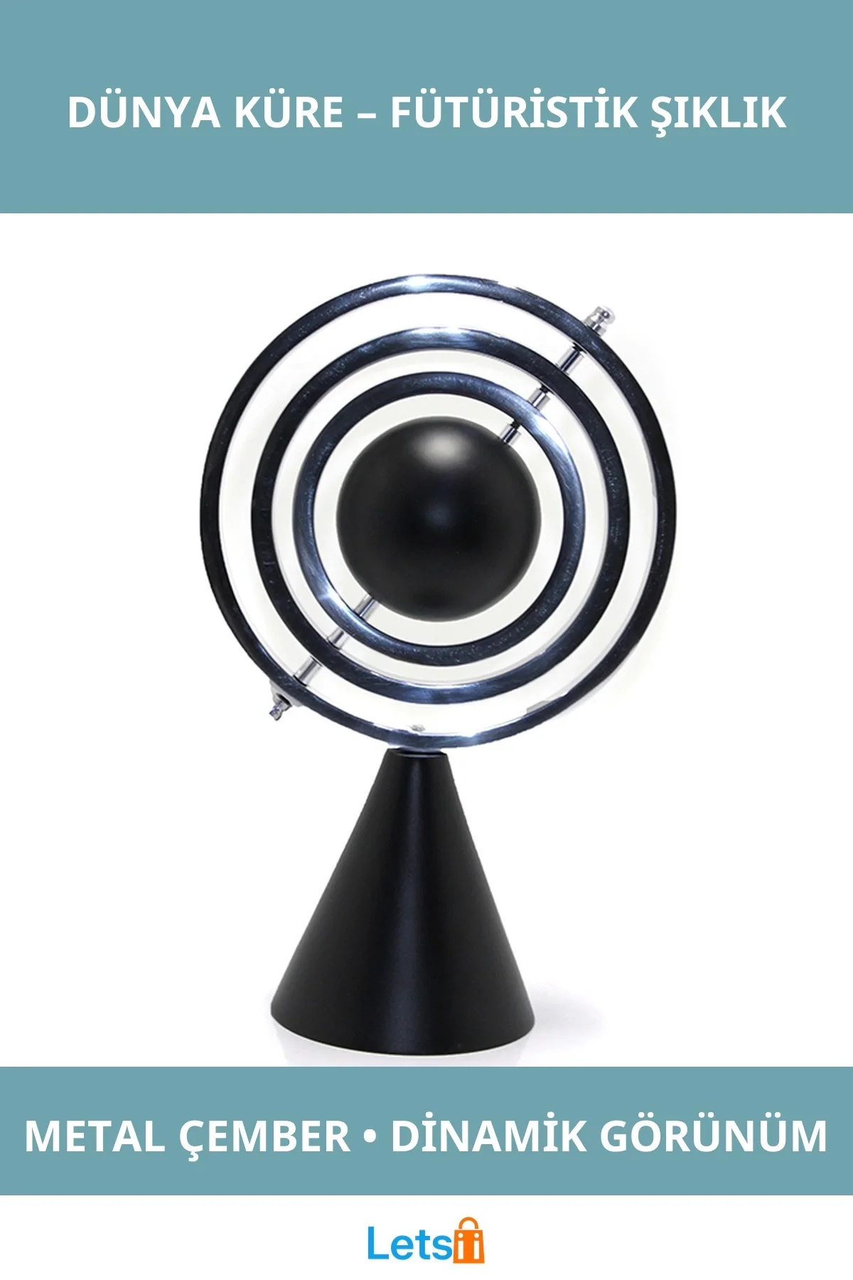 Letsii Modern Şık Dünya Küre Model 3 Ofis ve Ev Dekorasyonu