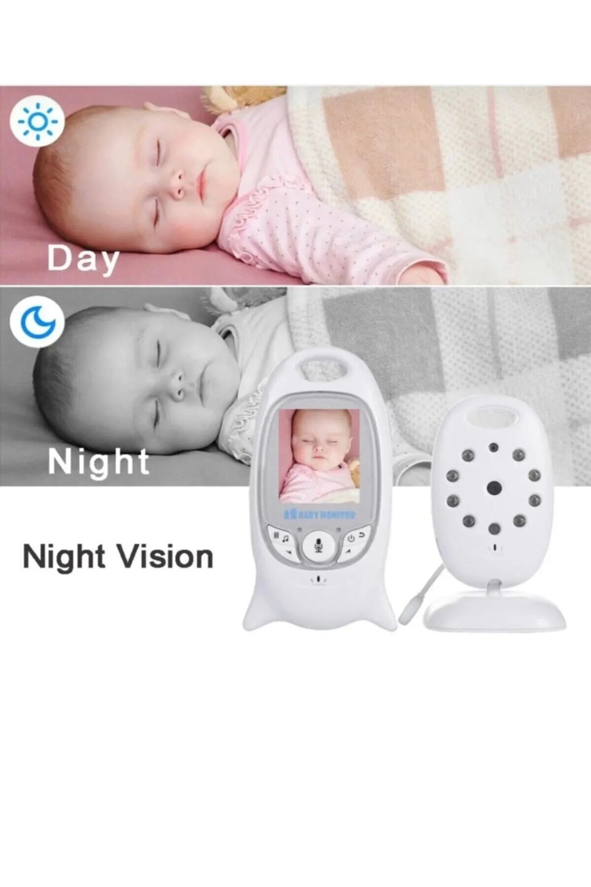 ATLT ATLANTİS KAMERALI BEBEK MONİTÖRÜ GECE GÖRÜŞLÜ ÇİFT TARAFLI KONUŞMA NET GÖRÜNTÜ fotoğrafı 4 (önizleme)