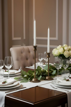 AA HomeLight 2’li Eskitme Mumluk Takımı, Dekoratif Ev Aksesuarı Paslanmaz Şam...