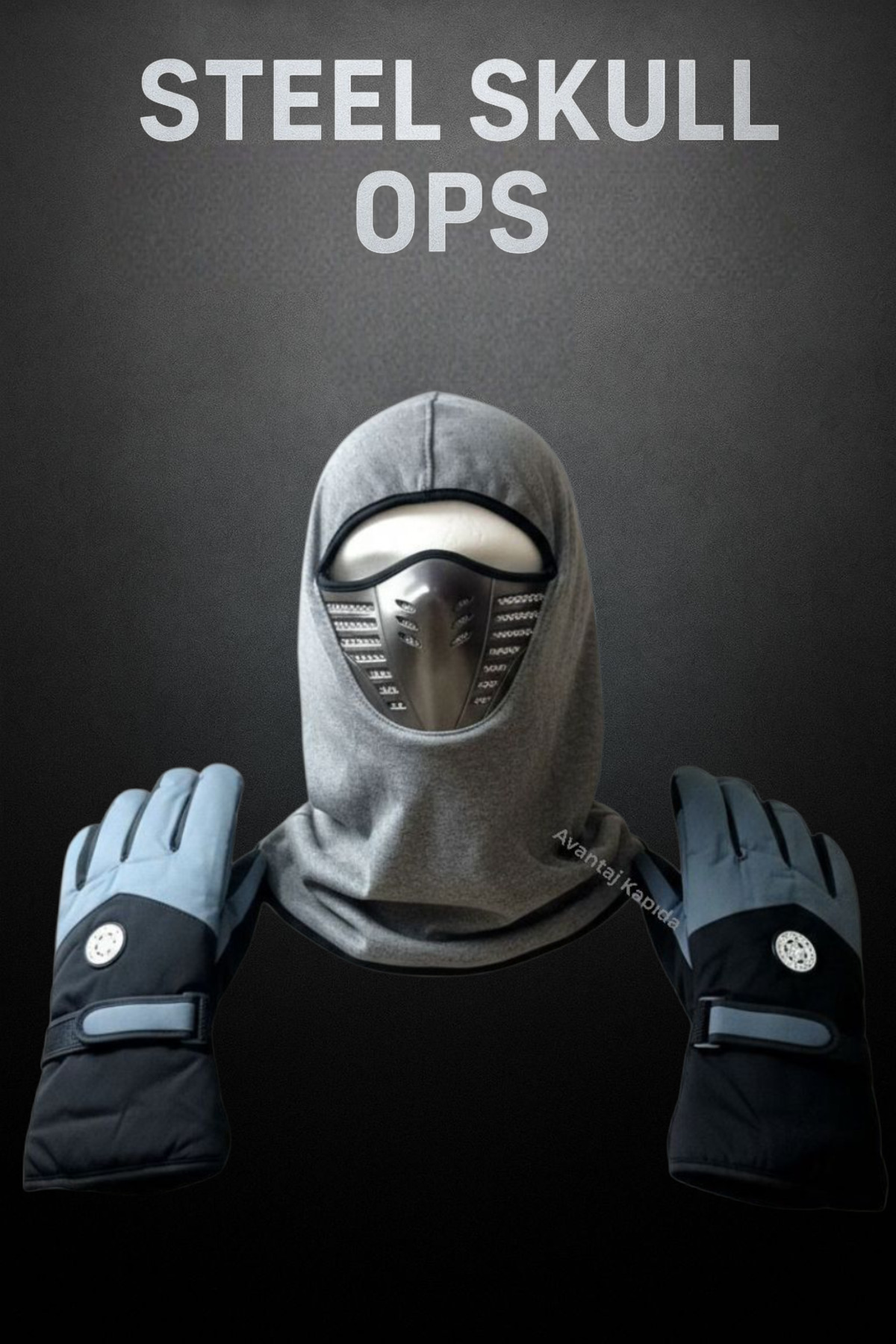 Mustran Motosiklet Eldiveni + Hava Kanallı Taktik Maske 2’li Set Kışlık Su Geçirmez –Rüzgar & Soğuk Korumalı