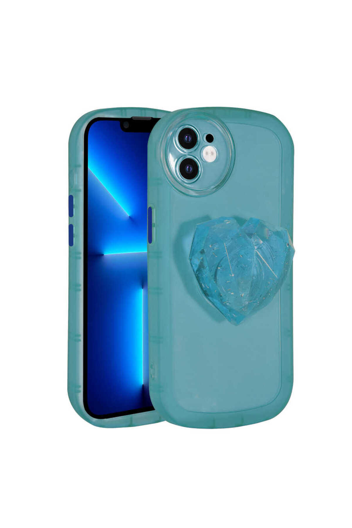 iPhone 11 Uyumlu Kamera Korumalı Pop Soketli Renkli NXXA Ofro Kılıf-Mavi