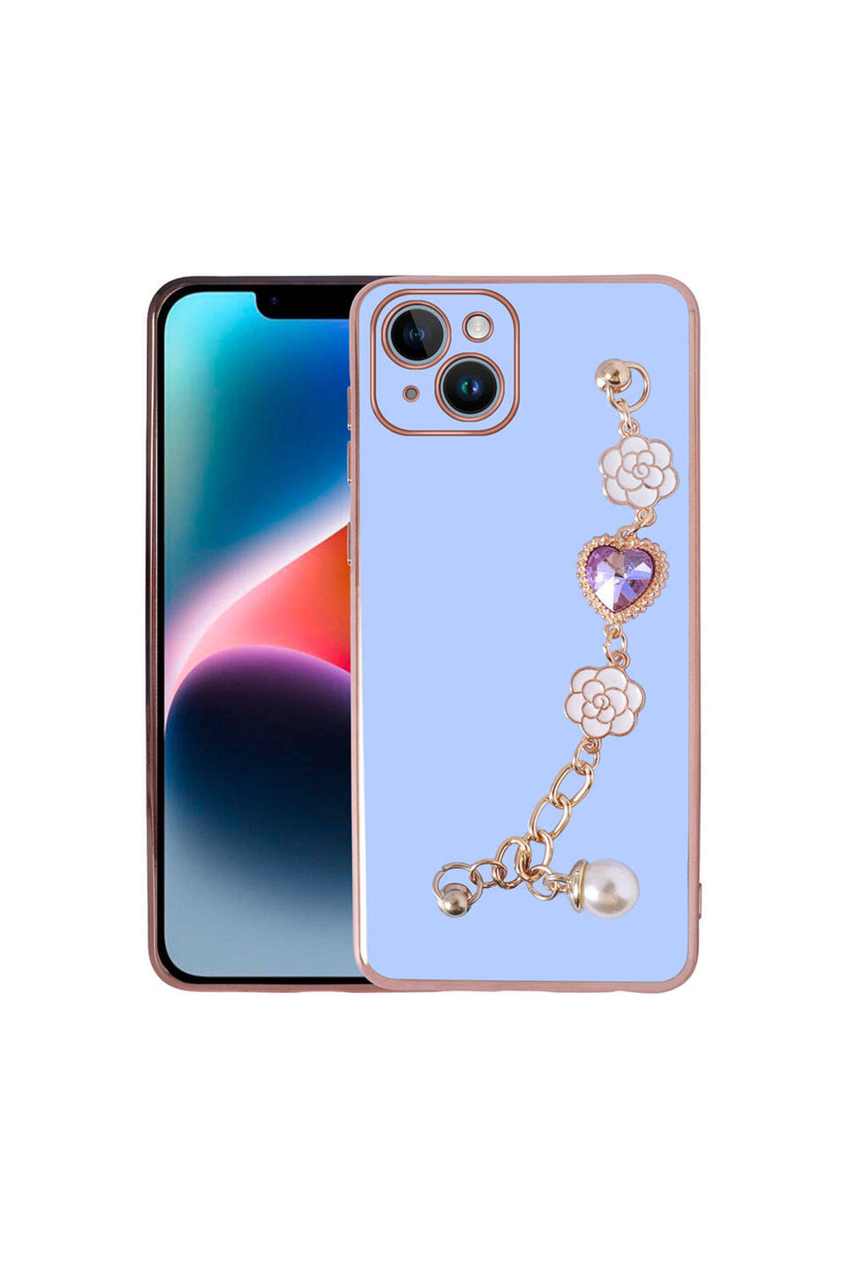 iPhone 15 NXXA El Tutamaçlı Kamera Korumalı NXXA Taka Silikon Kılıf-Mor