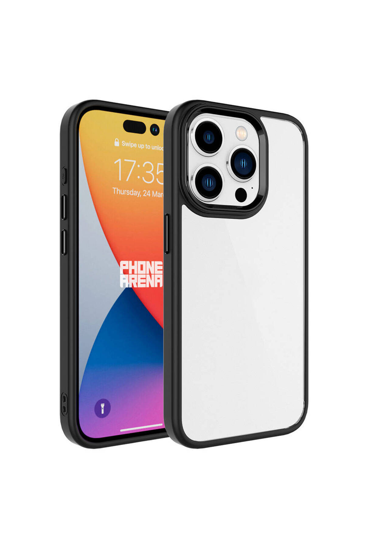 iPhone 15 Pro Max Uyumlu NXXA Krom Kılıf-Siyah