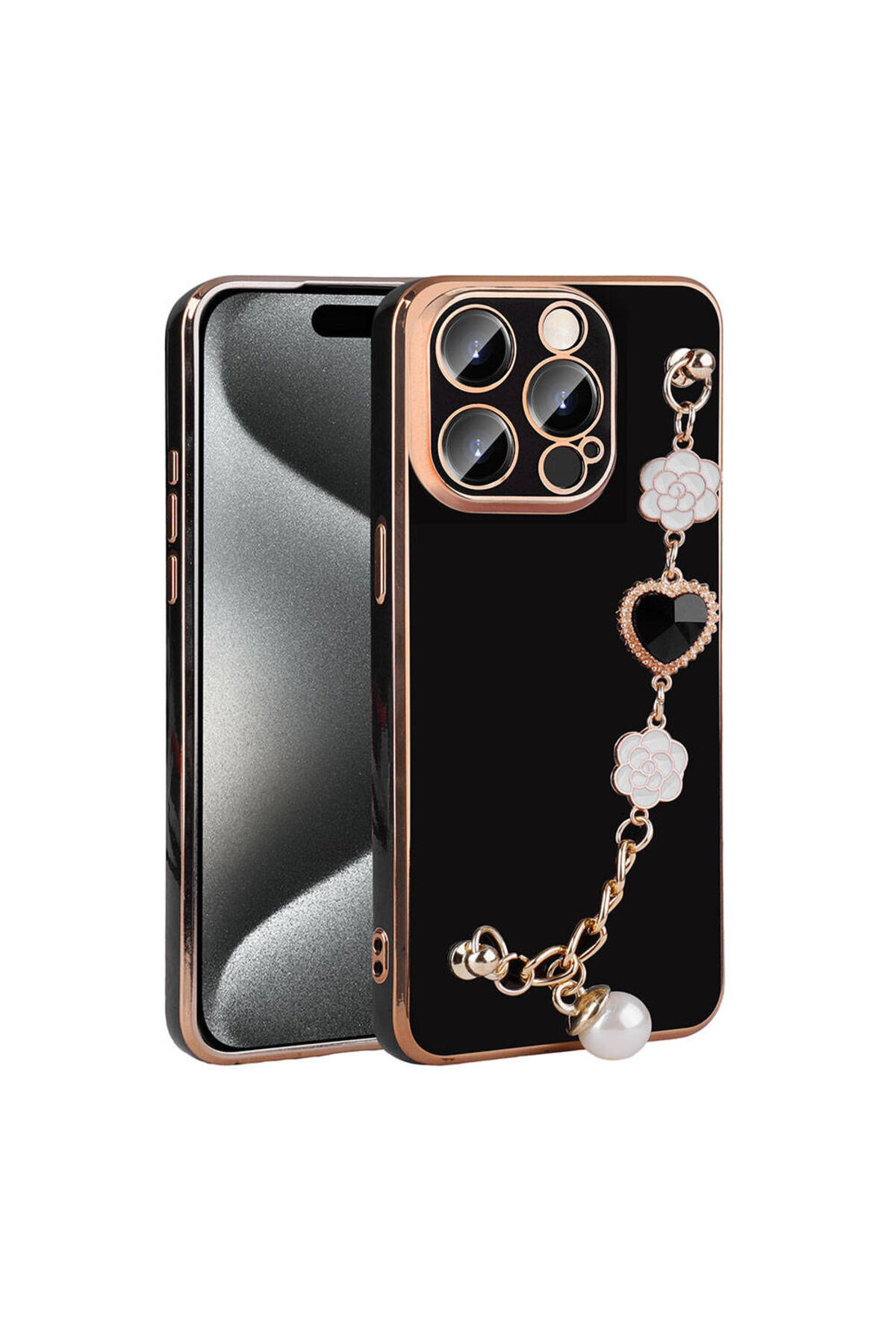 iPhone 15 Pro NXXA El Tutamaçlı Kamera Korumalı NXXA Taka Silikon Kılıf-Siyah