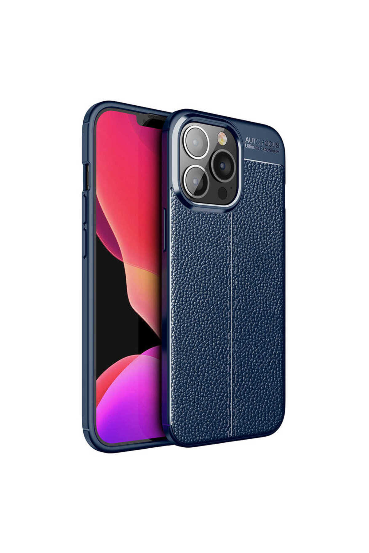 iPhone 13 Pro Max Uyumlu NXXA Niss Silikon Kılıf-Lacivert