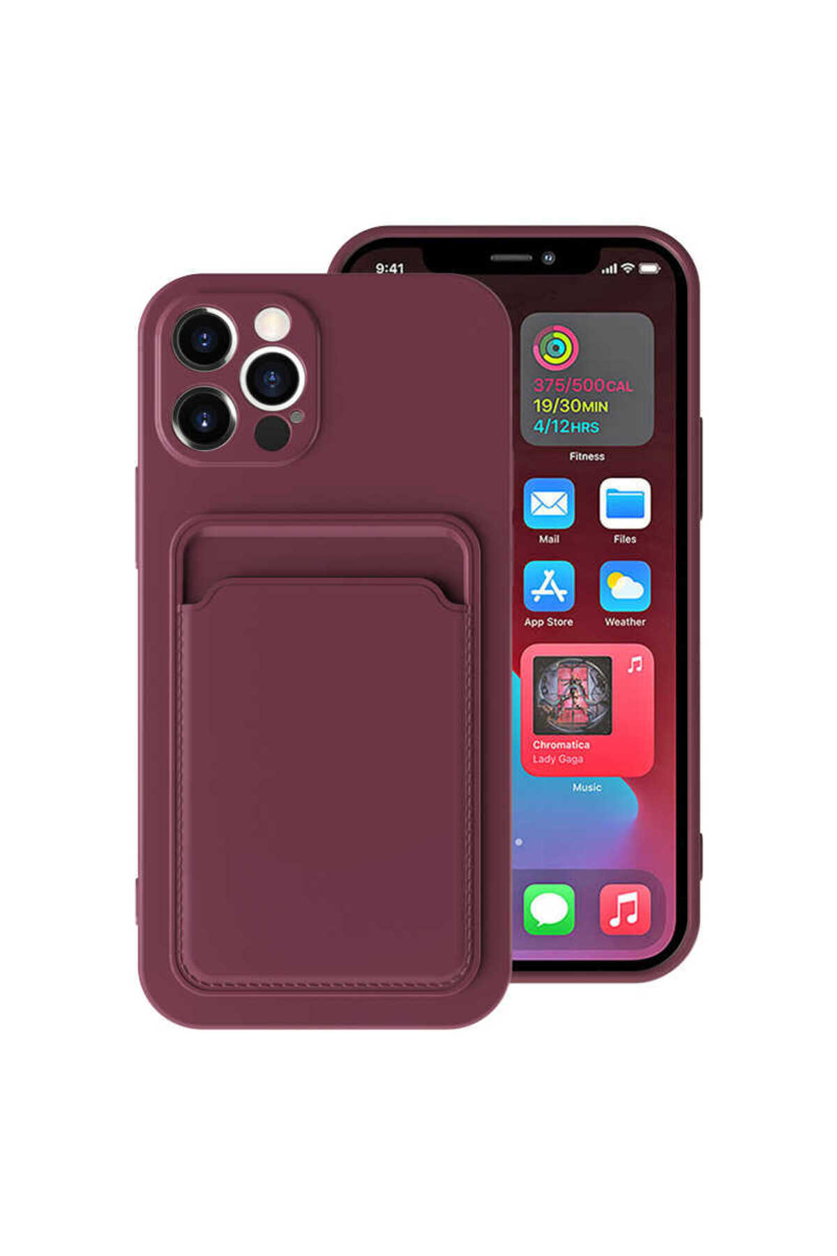 iPhone 12 Pro Max Uyumlu NXXA Ofix Kılıf-Mürdüm