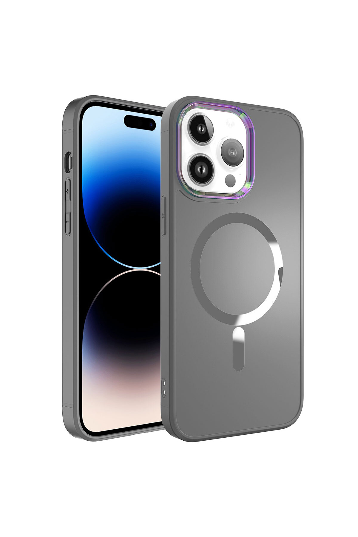 iPhone 14 Pro Uyumlu Magsafe Wireless Şarj Özellikli NXXA Stil Kılıf-Siyah