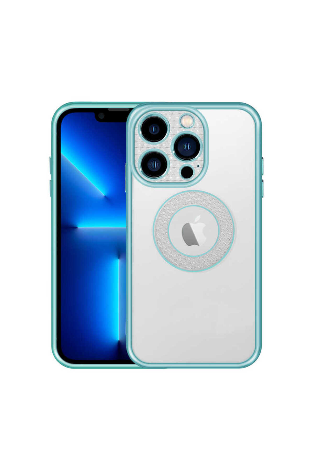 iPhone 13 Pro Uyumlu Kamera Korumalı Logo Gösteren JoieCreatif Esta Kılıf-Yeşil
