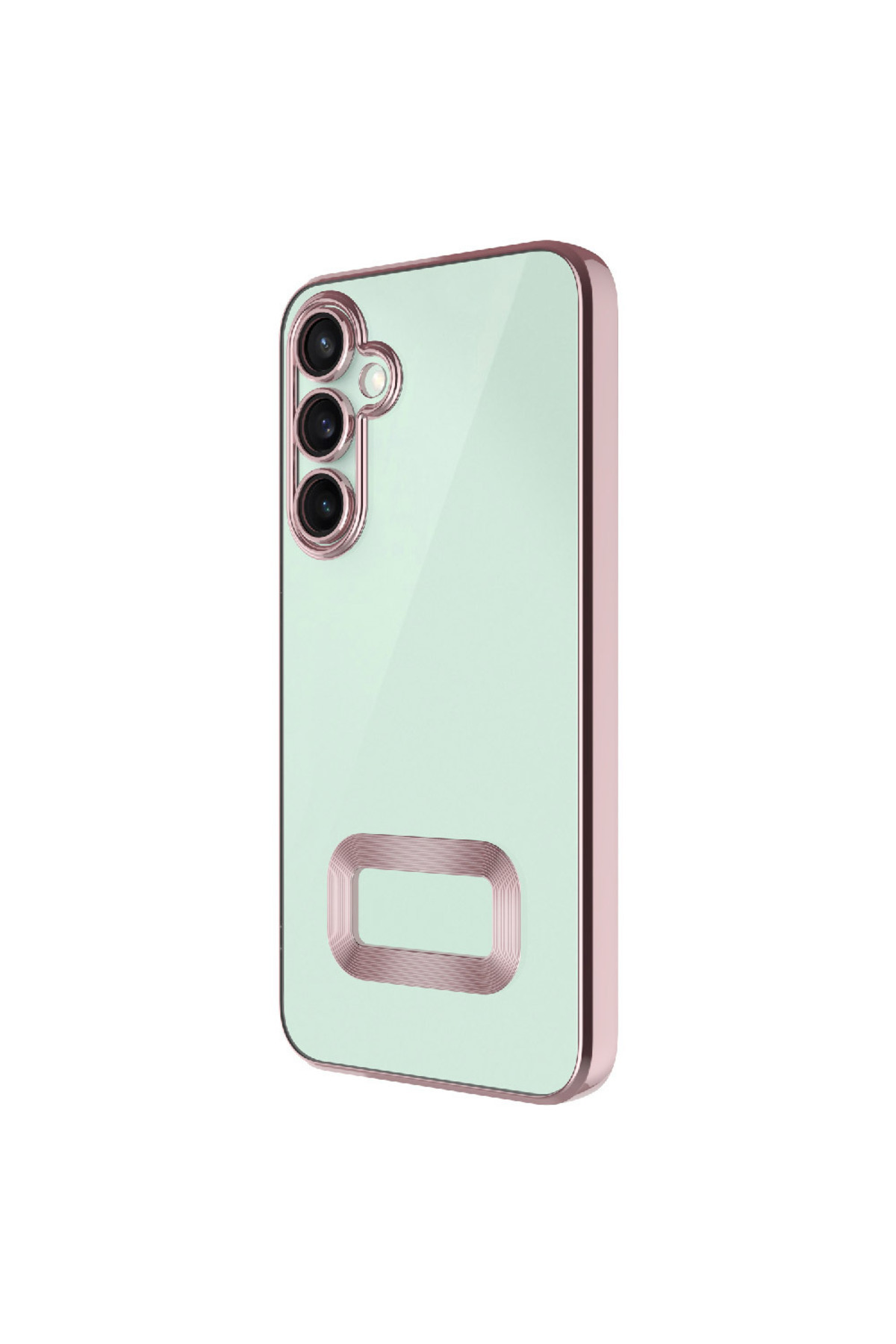 Galaxy S24 FE Kılıf Kamera Korumalı Logo Gösteren NXXA Omega Kapak - Rose Gold