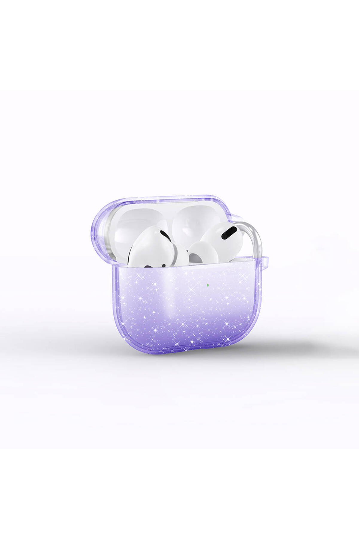 Air-Pods 3. Nesil NXXA Allstar Airbag 32 Parlayan Simli Saydam Renkli Kılıf-Mor