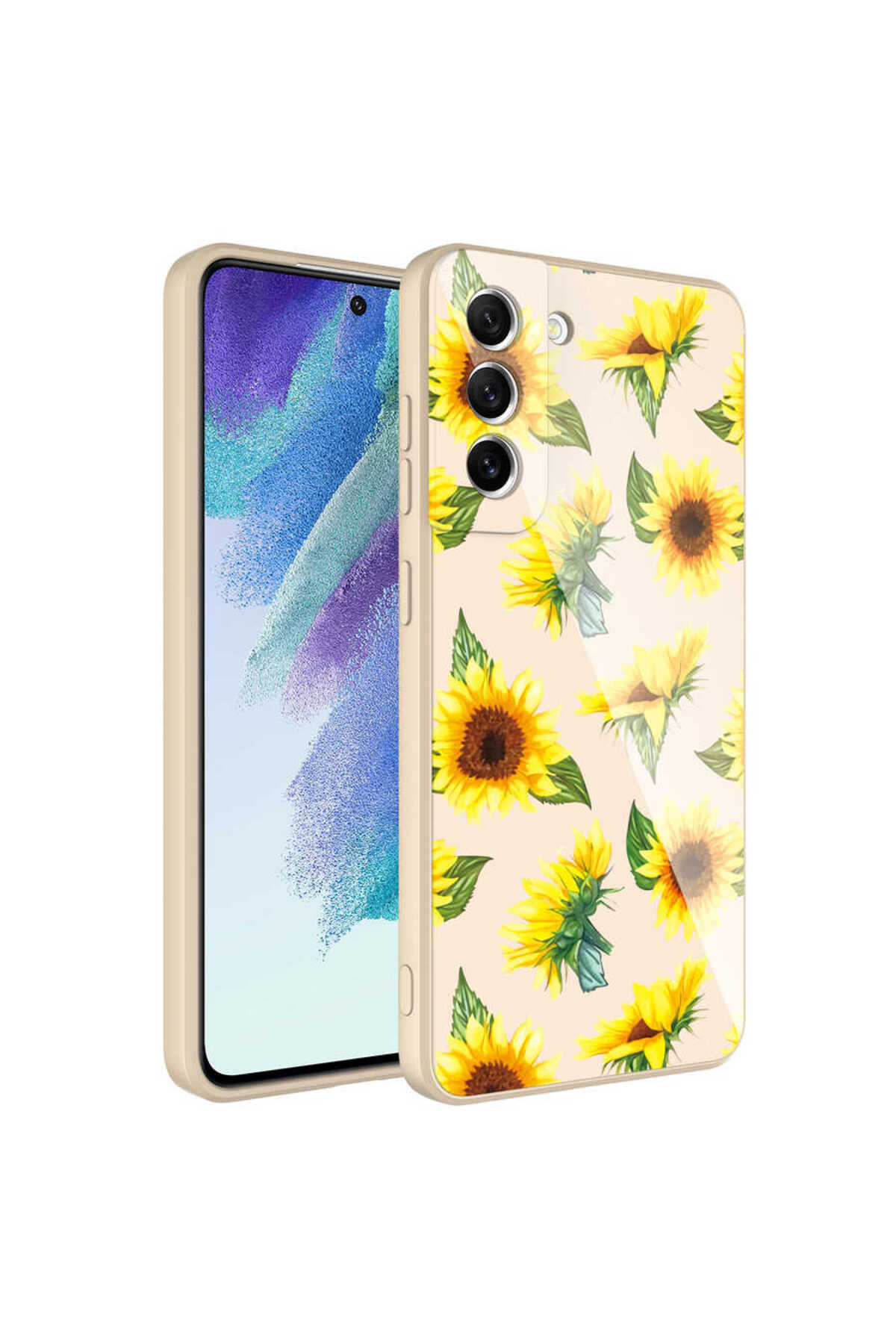Galaxy S21 FE Uyumlu Kamera Korumalı Desenli Sert Silikon JoieCreatif Epoksi Kılıf-NO2