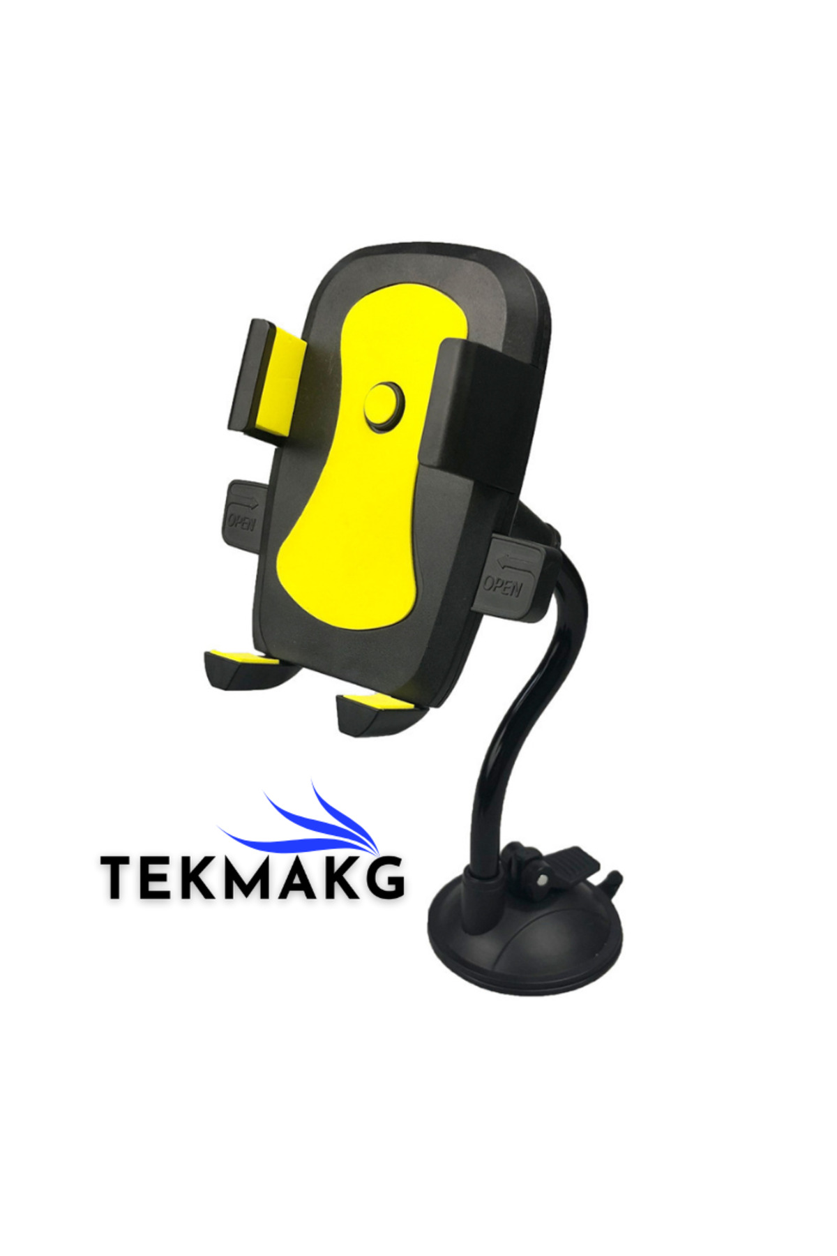 GÜÇLÜ VANTUZLU Ön Cam Araç İçi Telefon Tutucu - Uzun Esnek Kol 360° Döner Navigasyon Standı