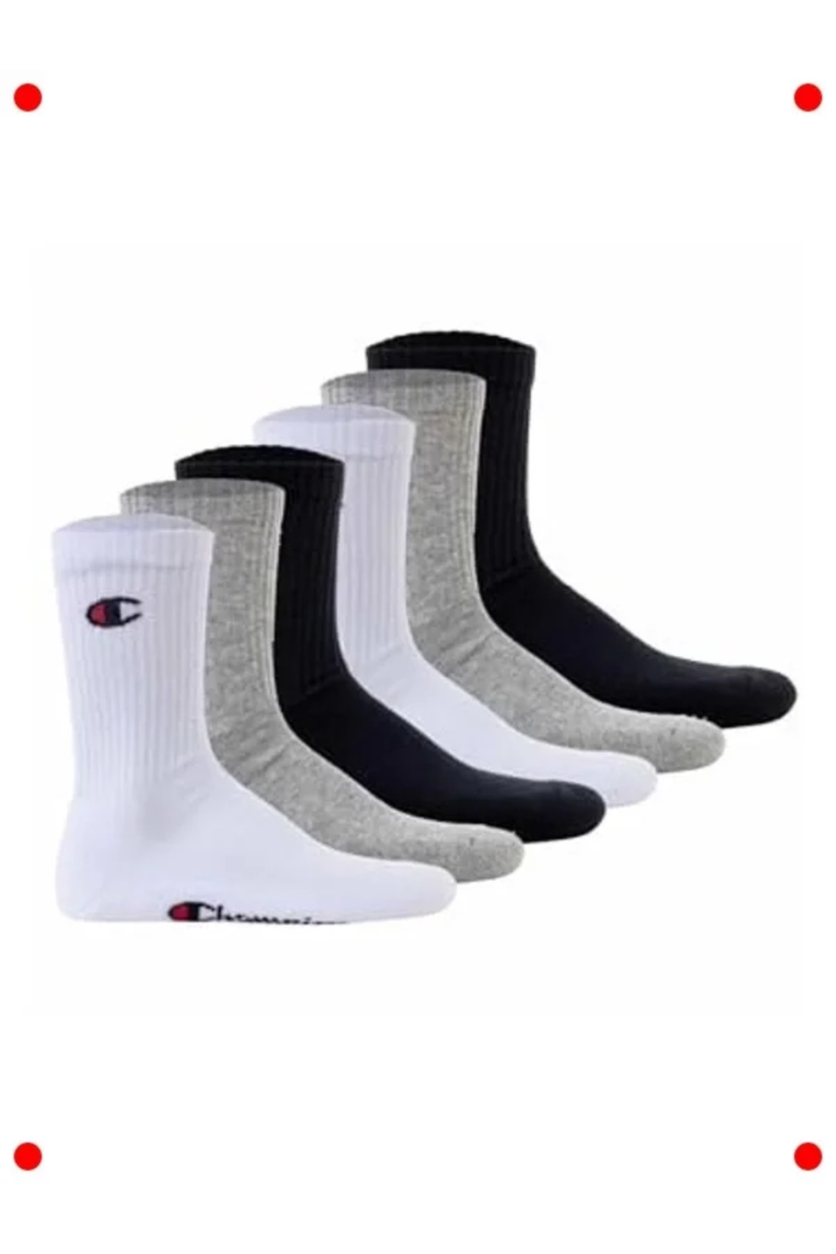 markentegra 6'lı Paket Unisex Yetişkin Crew Çorap