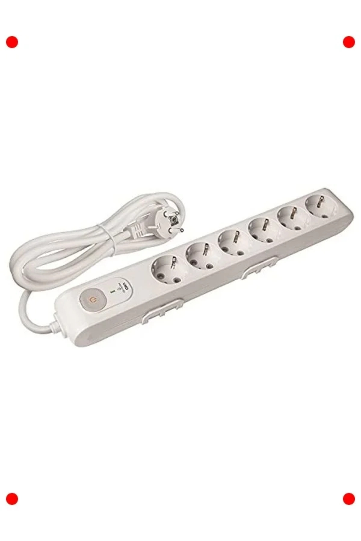 NETWORK ART Darbeye Dayanıklı 6'lı Priz - 1.5 Metre Kablo