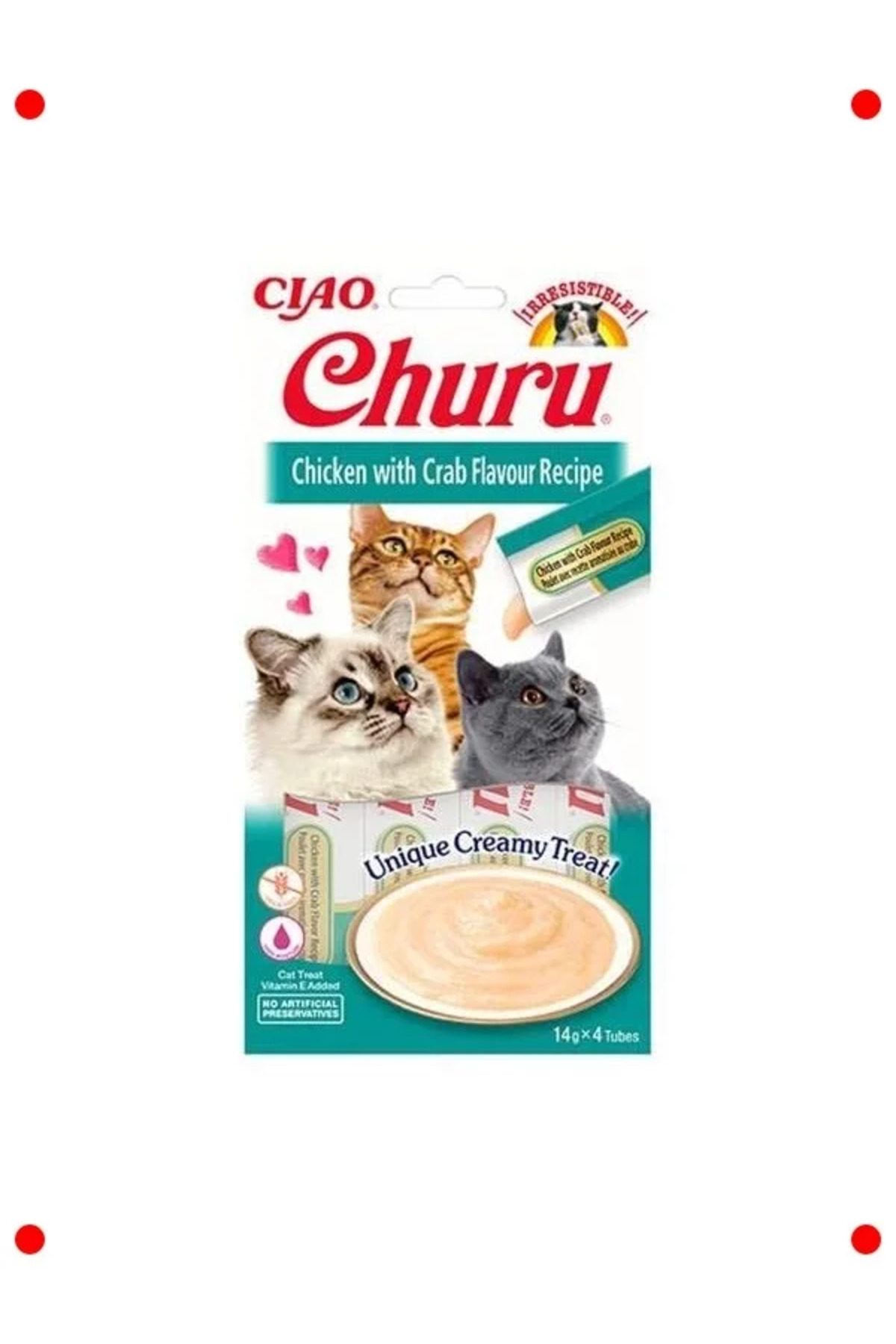 NETWORK ART Tavuklu & Yengeçli Krema Sıvı Kedi Ödülü 14gr x 4 Adet