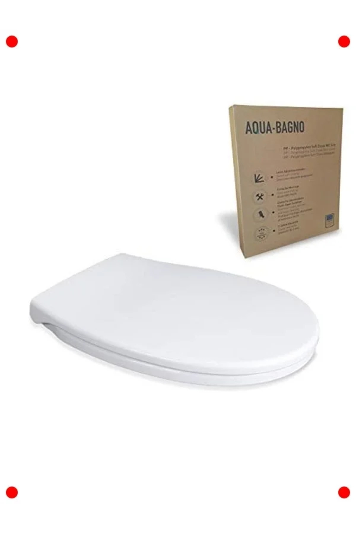 markentegra Yavaş Kapanan Beyaz PP Klozet Kapağı