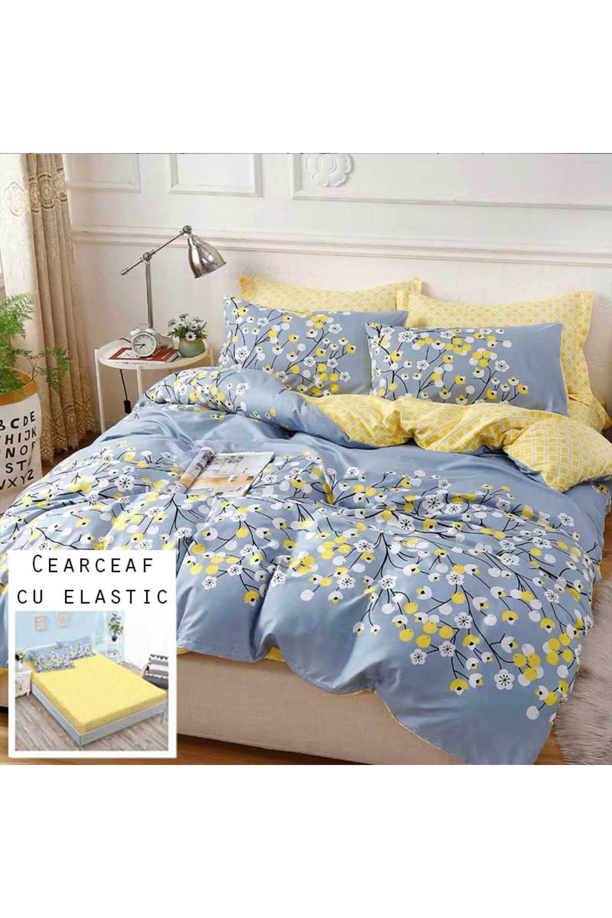 Patul Λευκά είδη, Σατέν Βαμβάκι, Θείο, 2 άτομα, Διπλό κρεβάτι, 4 τεμάχια, Εντ...