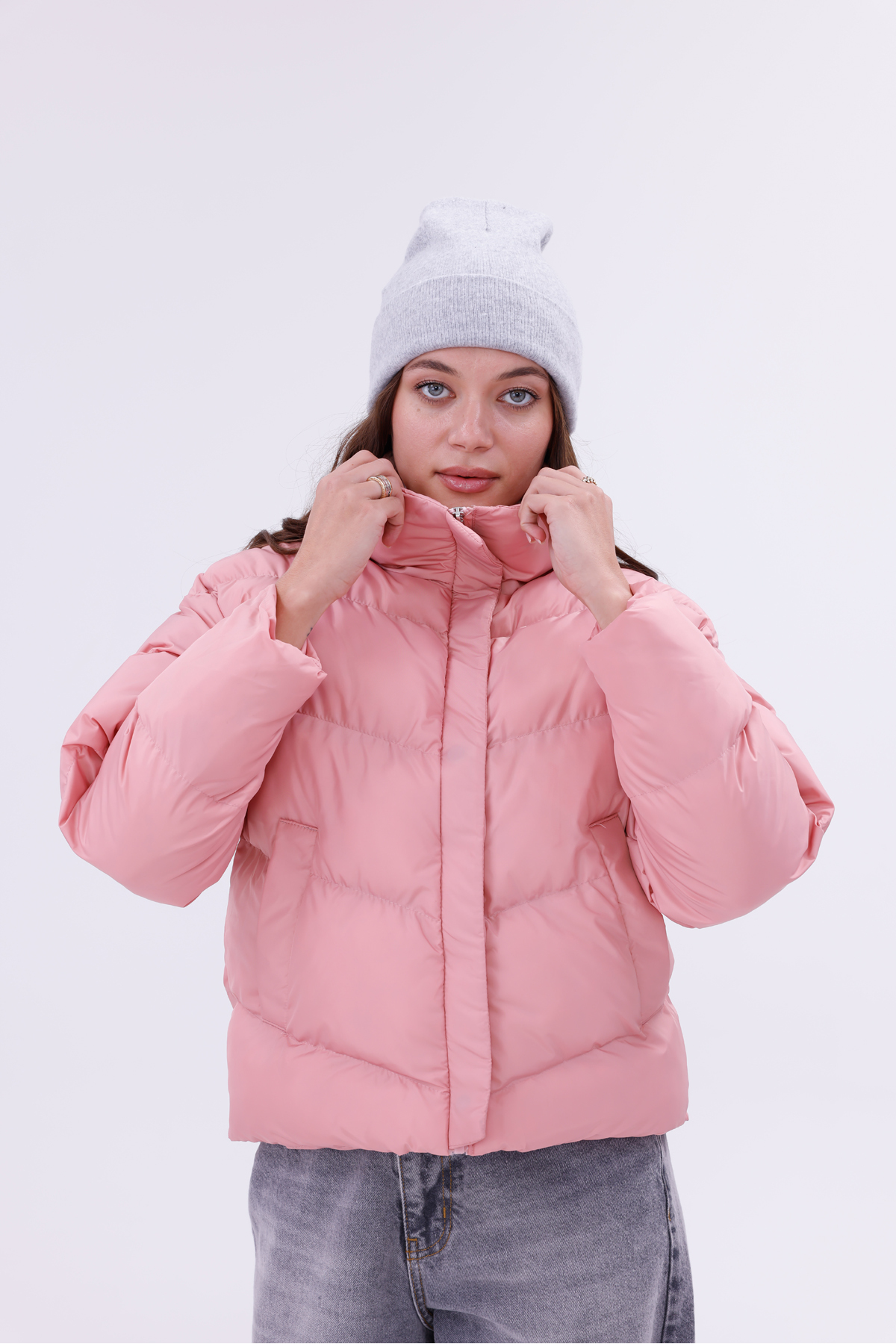 ROBA  -Regular Dolumlu, Su İticili, Şişme Kadın Mont RBW-310 - Görsel 2