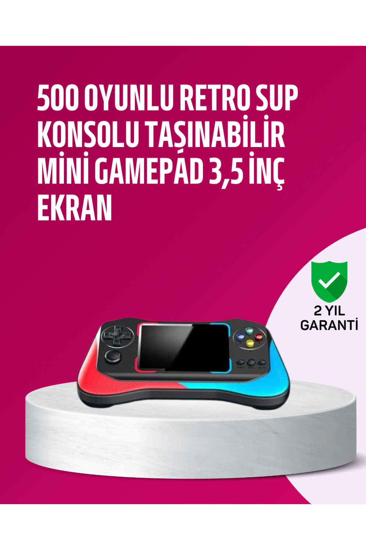 MBB ETİCARET 500 Oyunlu 3,5” Elde Taşınabilir Mini Oyun Konsolu – Şarjlı, TV Bağlantılı