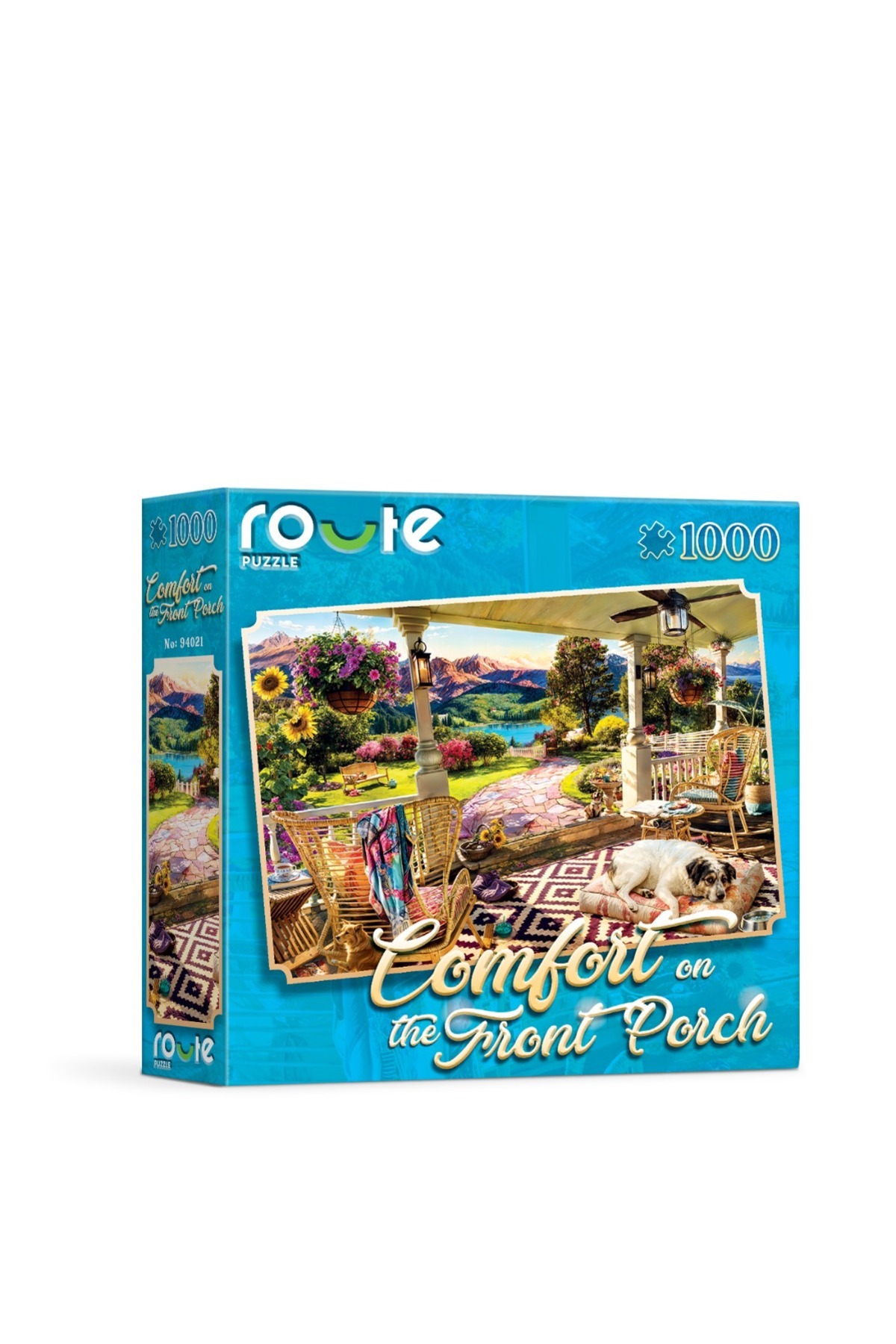 ROUTE Puzzle 1000 Parça -- Ön Verenda'da Doğa ve Huzur Manzaralı Puzzle