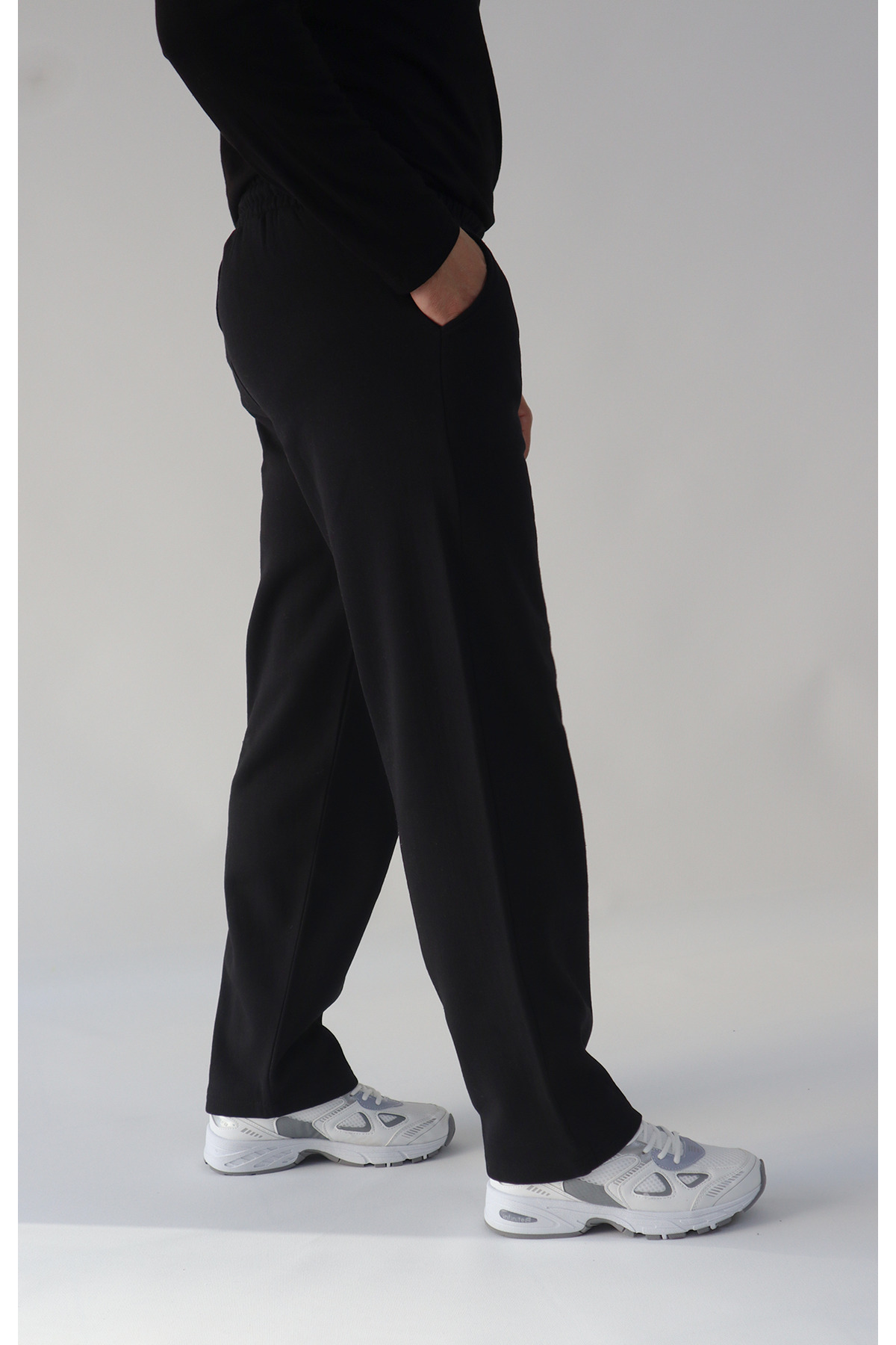 memowear  Örme Kumaş Rahat Kesim Spor Baggy Paça Eşofman Altı - Görsel 2