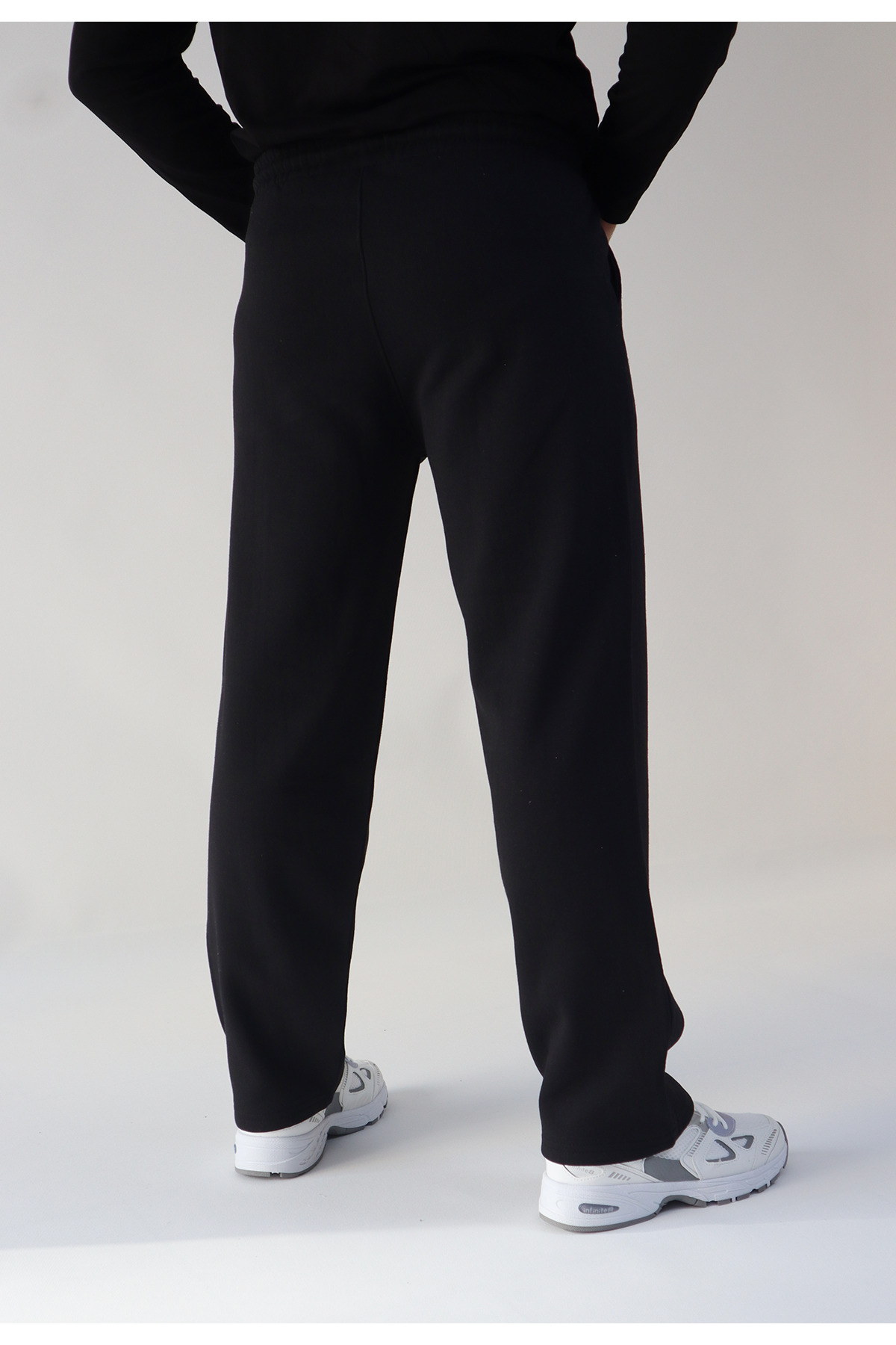 memowear  Örme Kumaş Rahat Kesim Spor Baggy Paça Eşofman Altı - Görsel 3