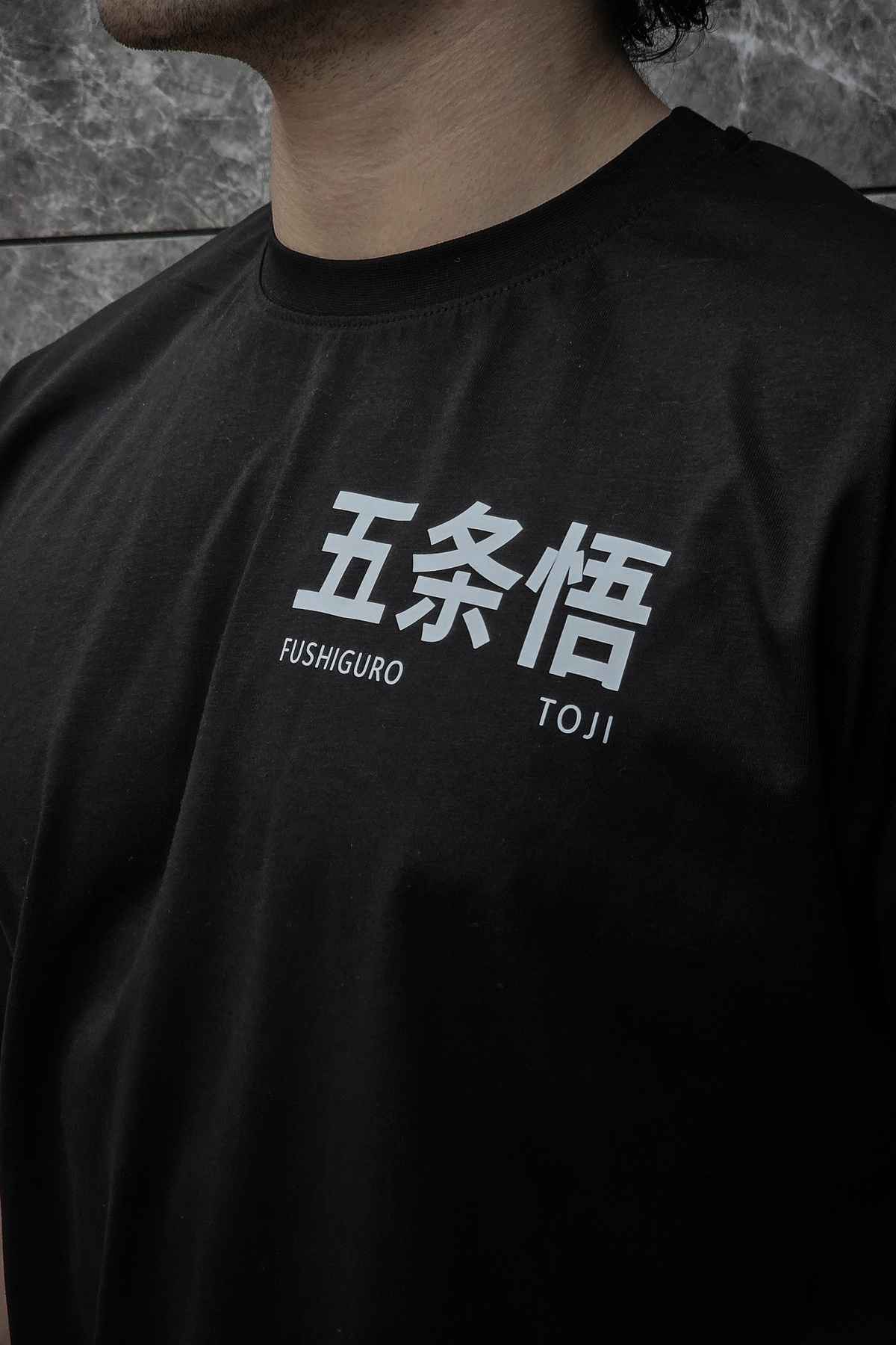 Liber  Toji Fushiguro - %100 Pamuk Siyah Oversize Tshirt - Görsel 3