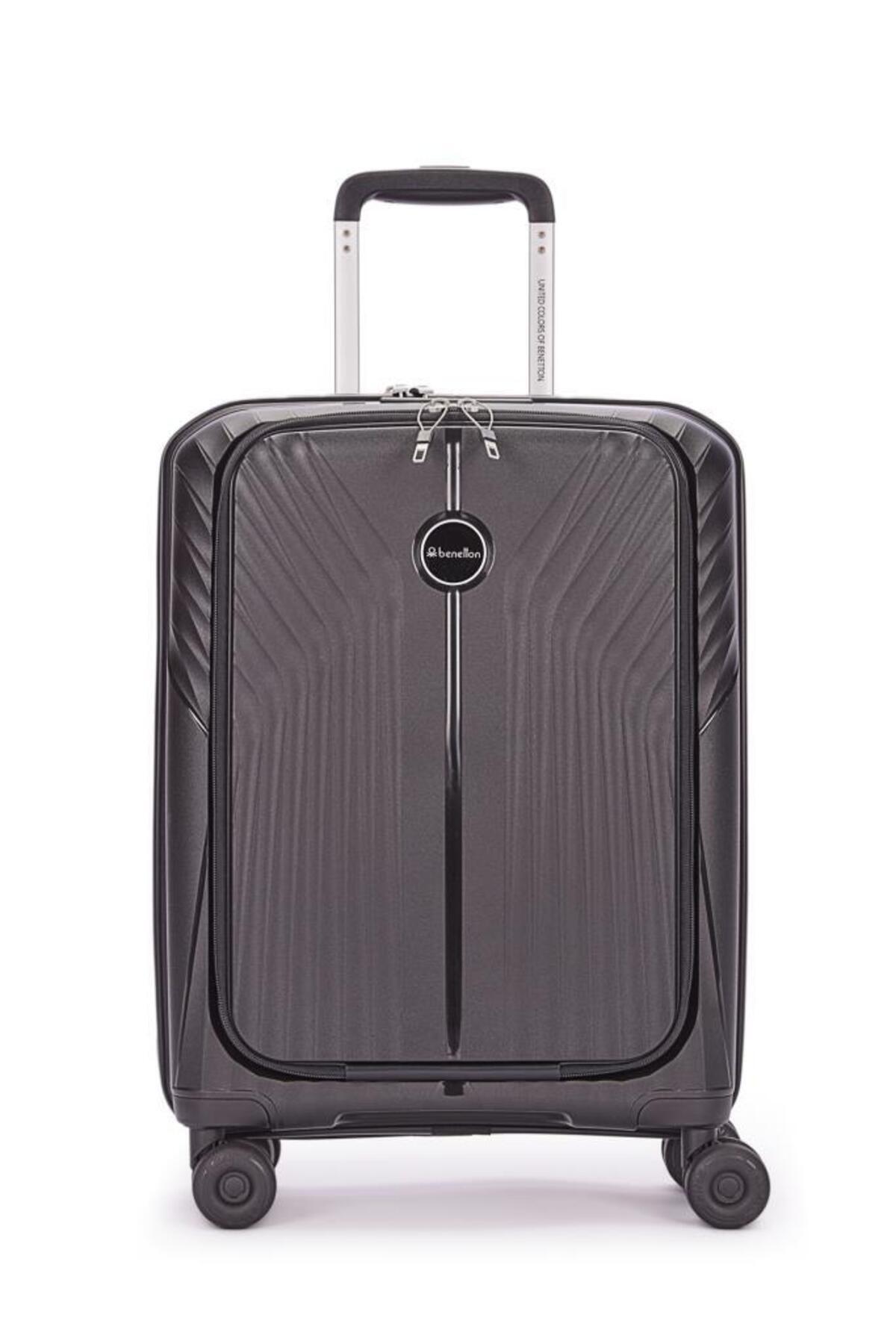 بنتون چمدان چرخدار مشکی سایز کابین 14BNT8010-03-SY