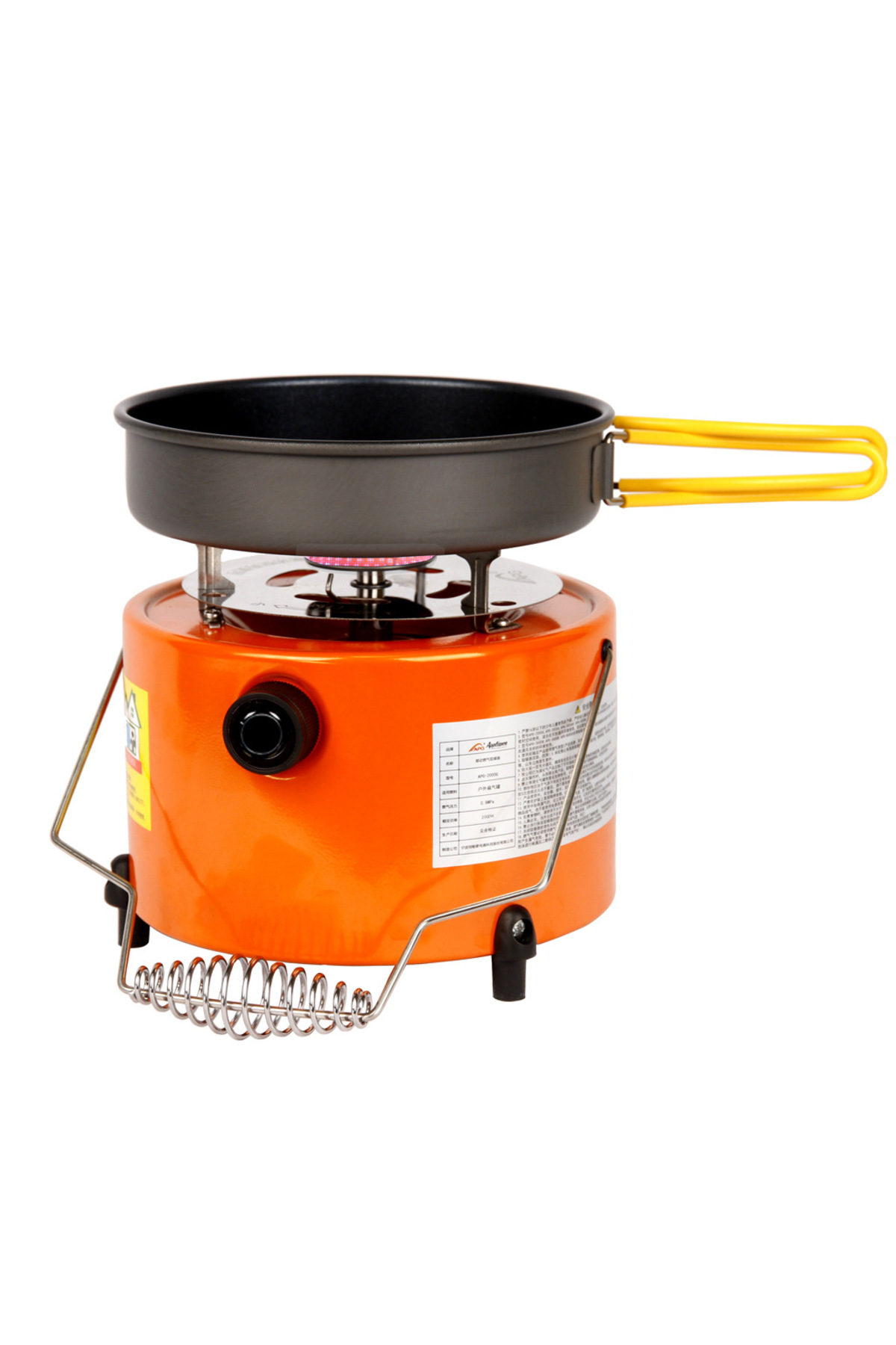 موقد تخييم محمول 2 في 1 مزود بمدخل خرطوشة غاز من الصفيح (غير متضمن)