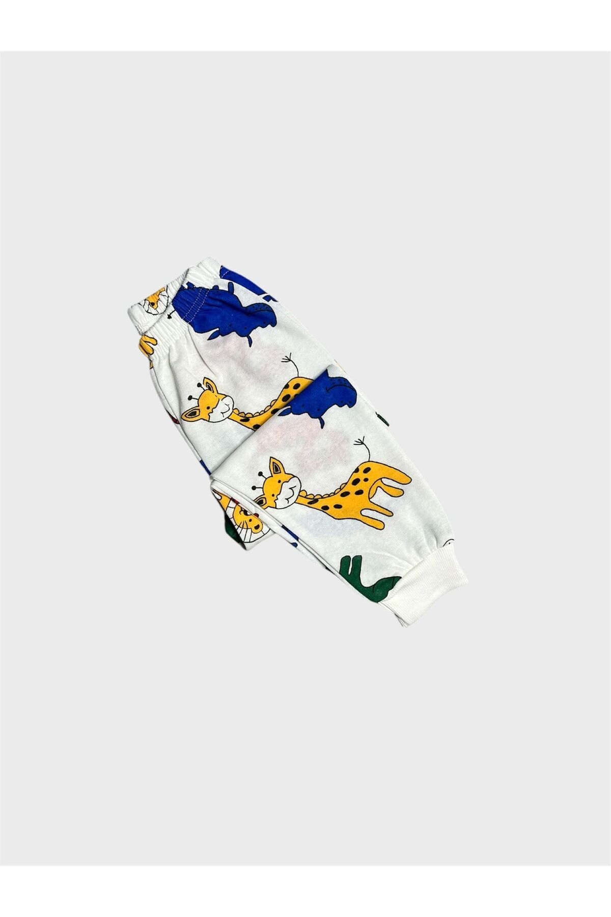 ALİŞ KİDS Erkek Çocuk Pamuklu Şardonlu Beyaz Safari Desenli Uzun Kollu Kışlık Pijama Takımı fotoğrafı 5 (önizleme)