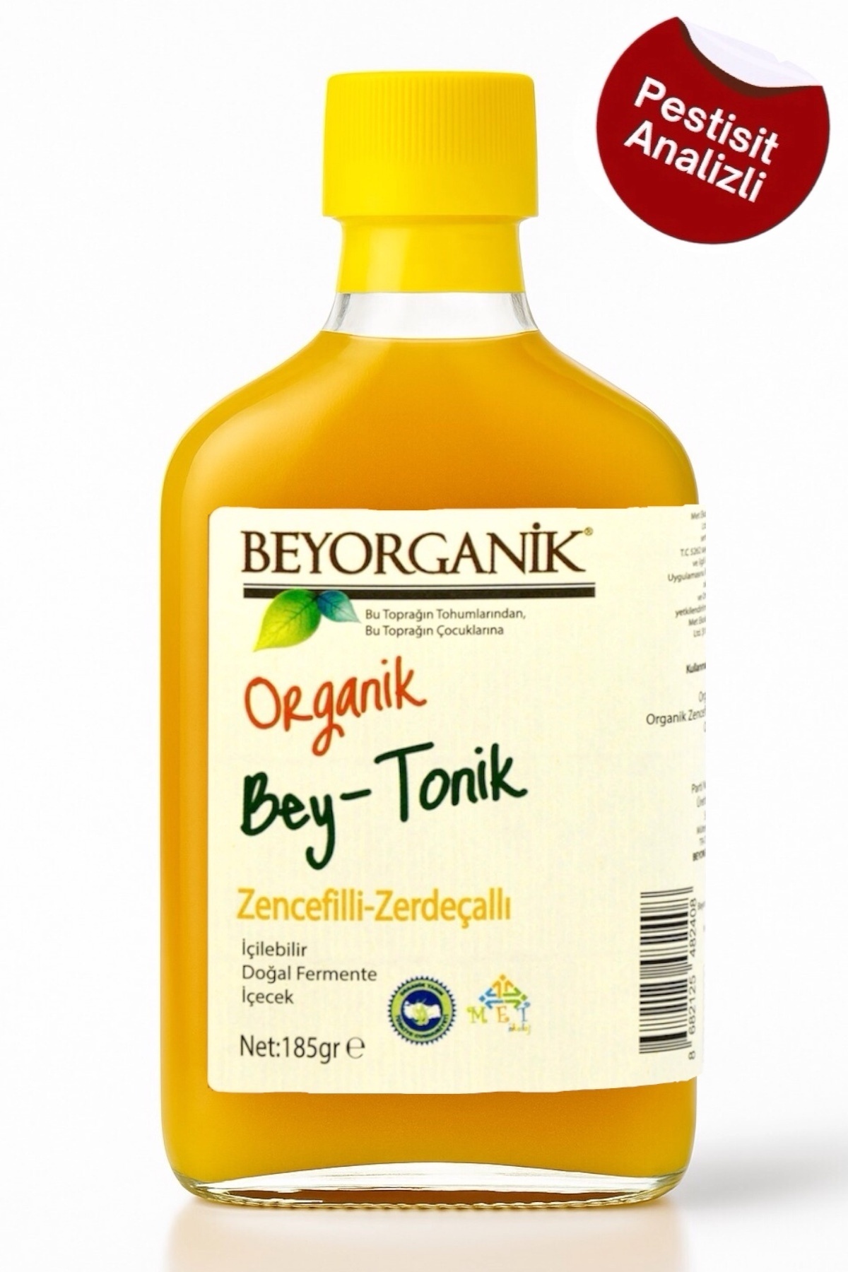 BEYORGANİK ORGANİK Bey Tonik (ZERDEÇALLI-ZENCEFİLLİ) 200 ml (PESTİSİT ANALİZLİ) fotoğrafı 3 (önizleme)