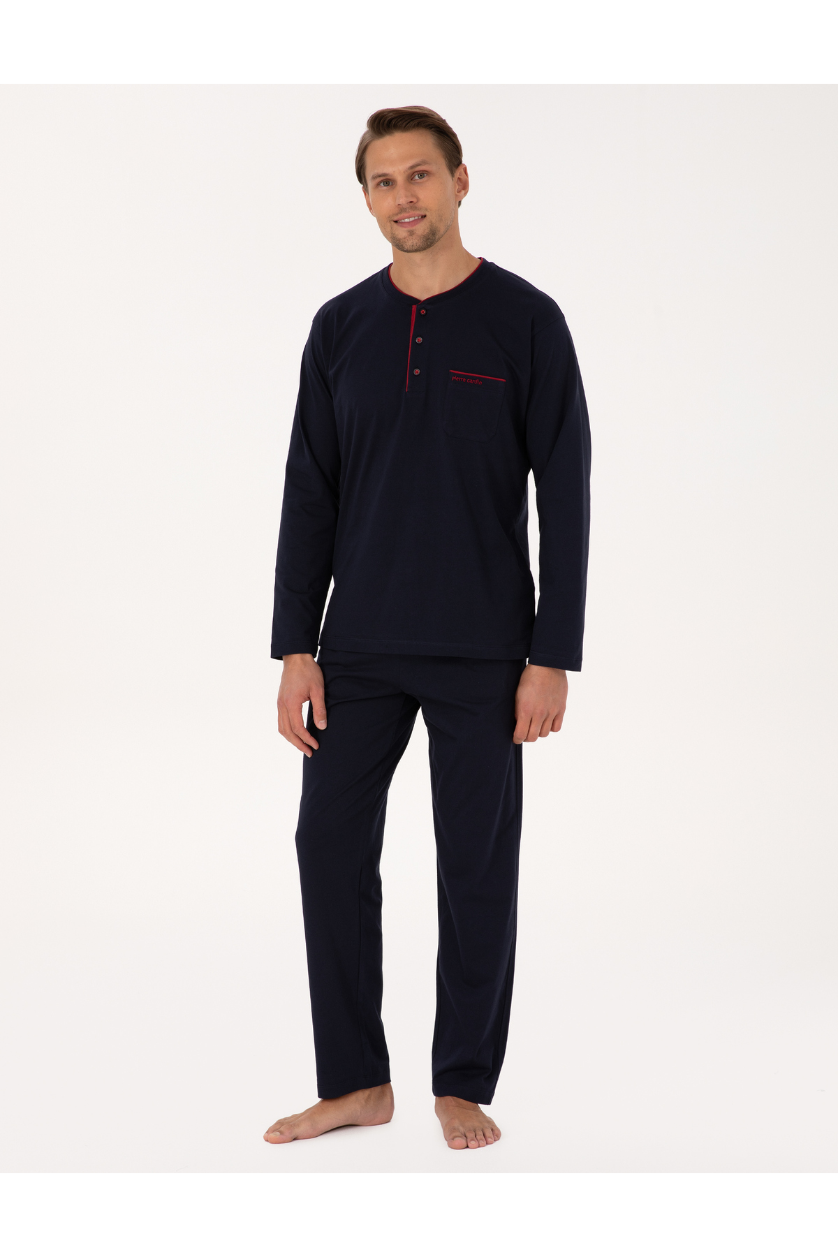 ست پیژامه و لباس خواب مردانه راسته آستین بلند | پیر کاردین Pierre Cardin 50322570 - تصویر 5
