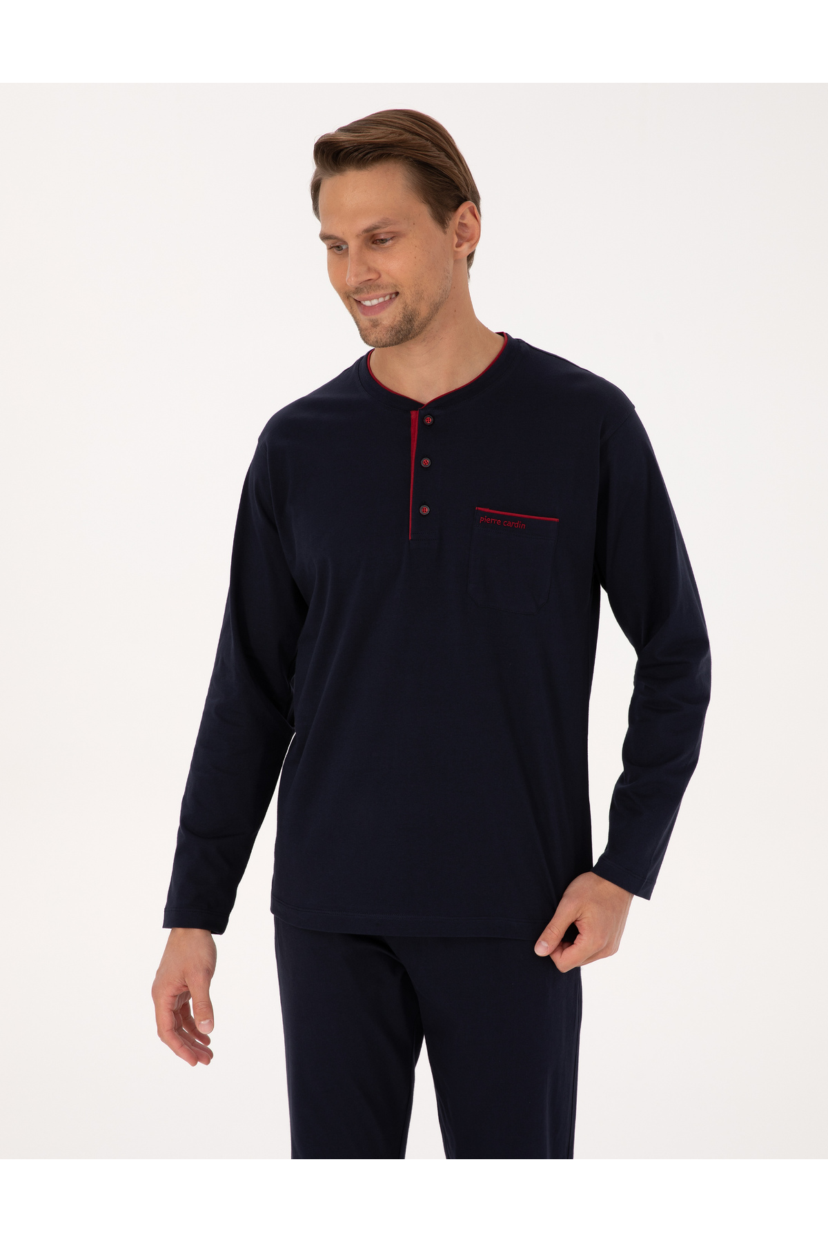 ست پیژامه و لباس خواب مردانه راسته آستین بلند | پیر کاردین Pierre Cardin 50322570 - تصویر 4