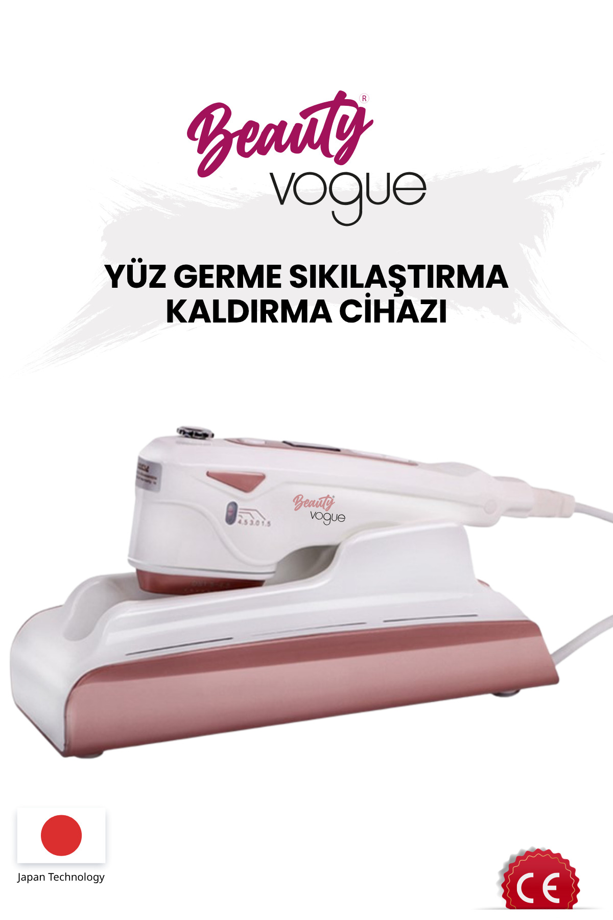 Yüz Germe Sıkılaştırma Kaldırma Cihazı Cilt Kırışıklık Sarkma Leke Giderme Anti Aging Lifting Aleti — سفید BV-HIFUU-0122