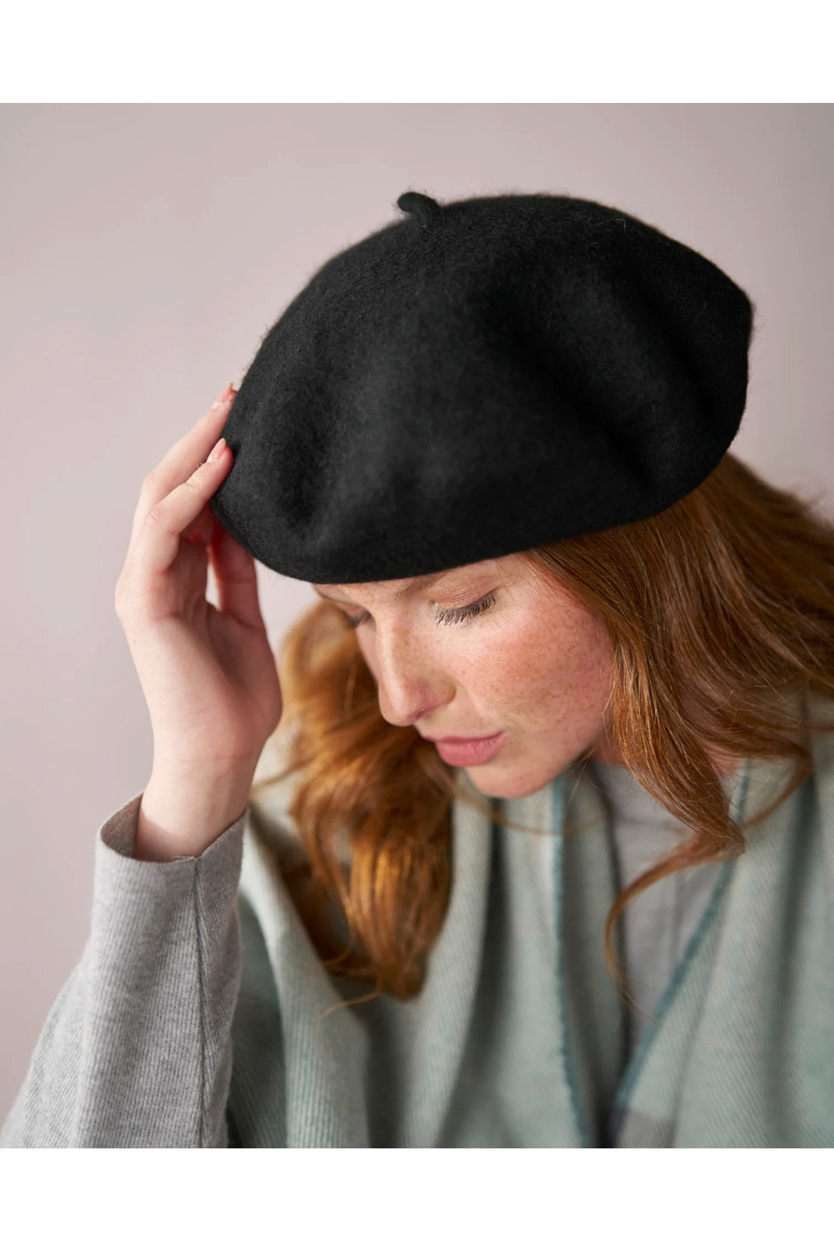 CSR AKSESUAR Siyah Fransız Ressam Keçe Bere Şapka